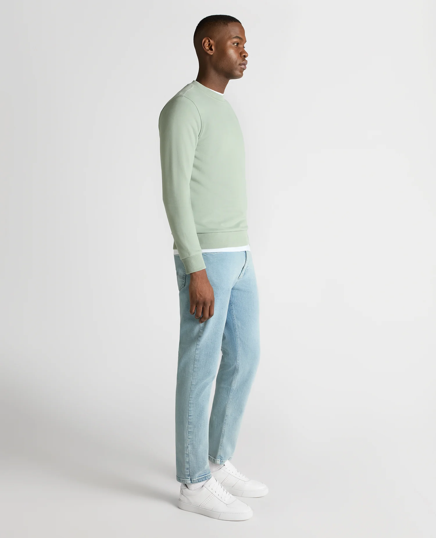 Tapered Fit Soft Touch Cotton-Blend Sweatshirt - Image 3
