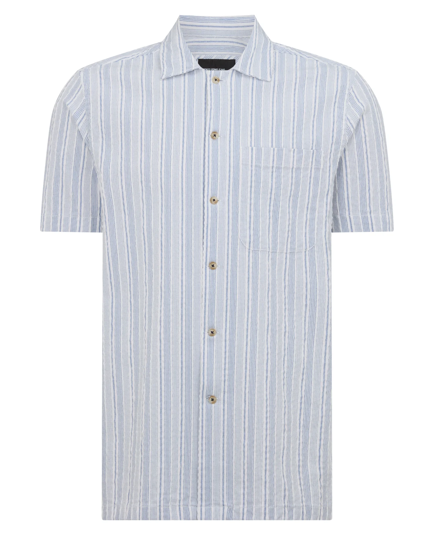Tapered Fit Striped Seersucker Shirt - Image 7
