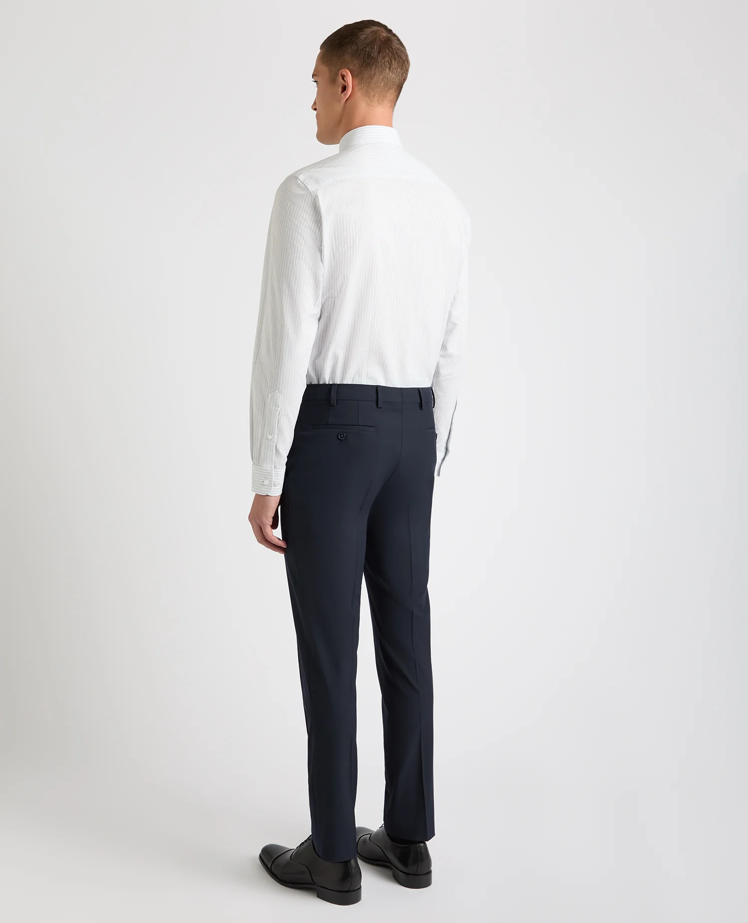 Tapered Fit Cotton-Linen Stripe Shirt - Image 3