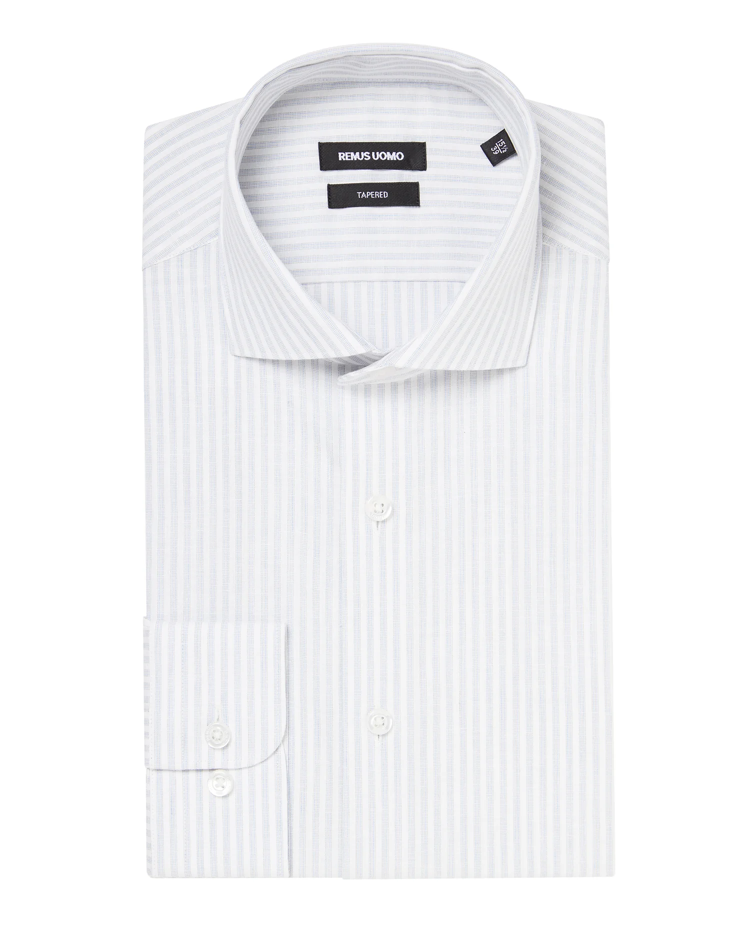 Tapered Fit Cotton-Linen Stripe Shirt - Image 5
