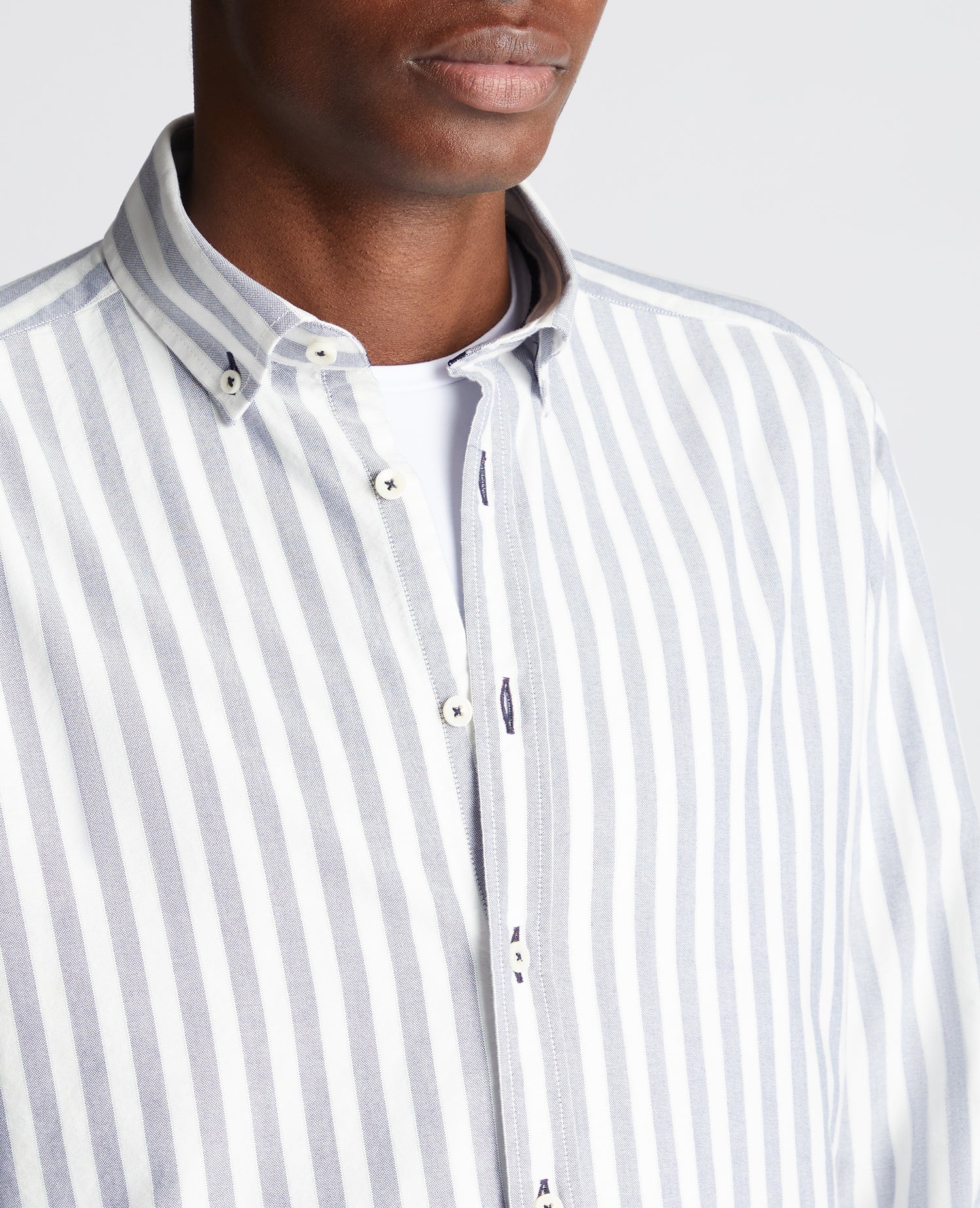 Tapered Fit Striped Cotton Shirt - Image 4