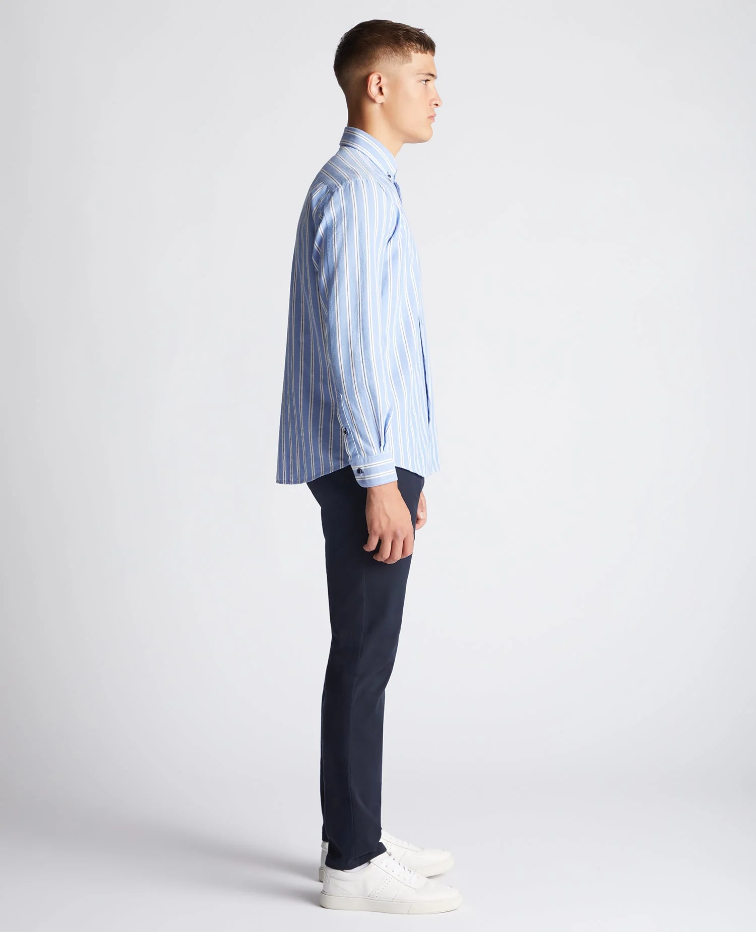 Tapered Fit Striped Cotton Shirt - Image 4