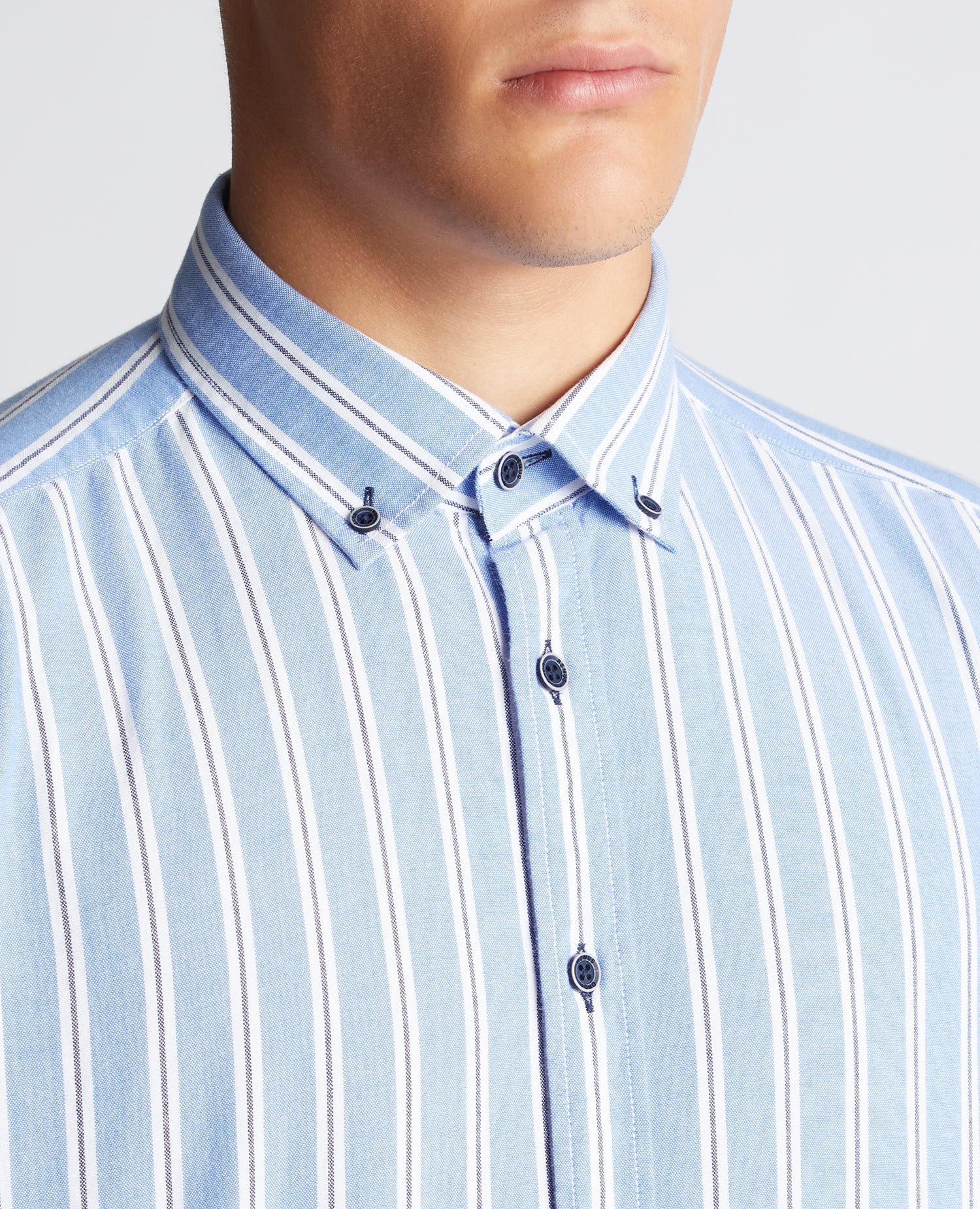 Tapered Fit Striped Cotton Shirt - Image 5
