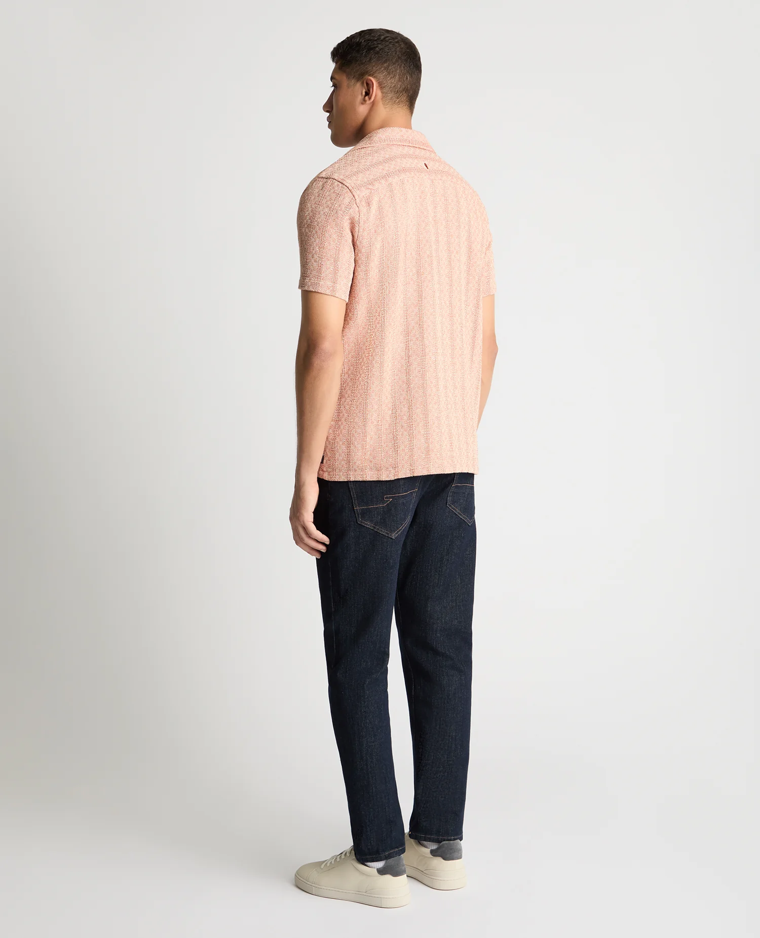 Tapered Fit Two-Tone Textured Shirt - Image 3