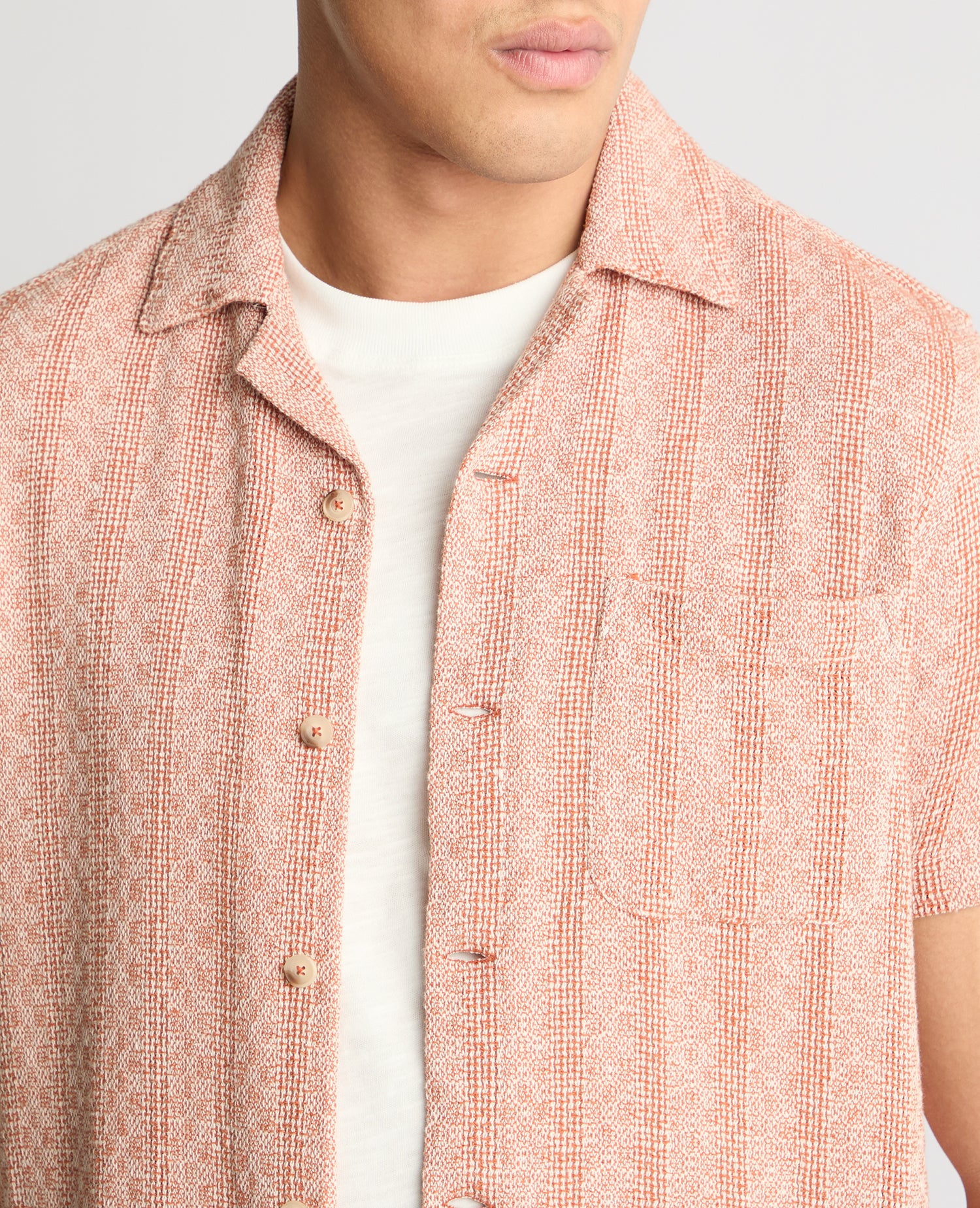 Tapered Fit Two-Tone Textured Shirt - Image 5