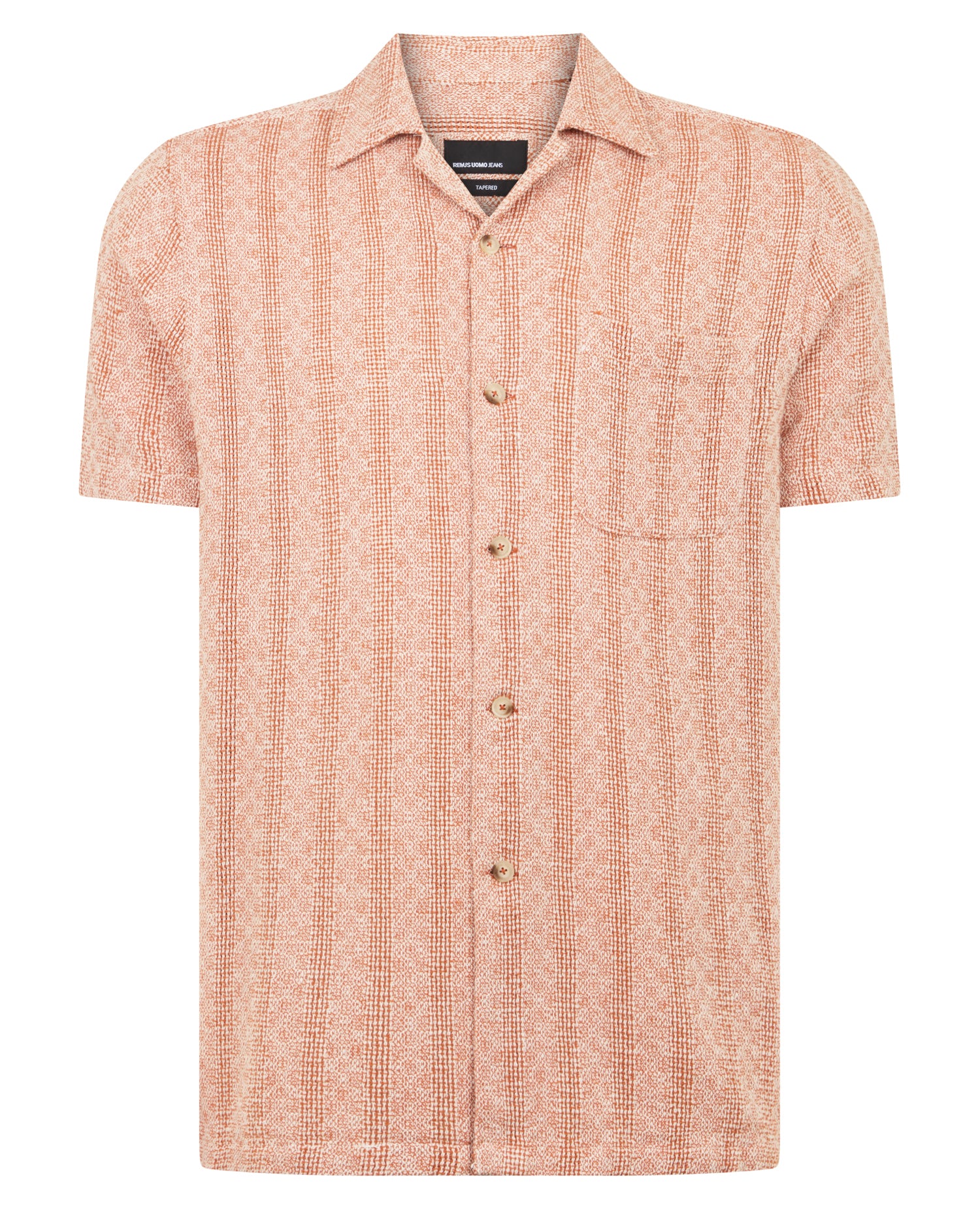 Tapered Fit Two-Tone Textured Shirt - Image 7