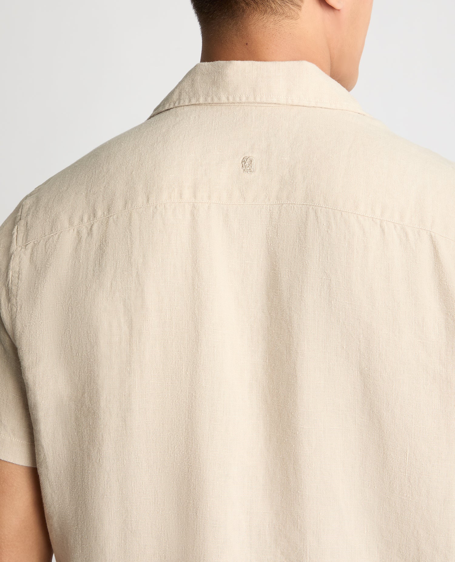Tapered Fit Short Sleeve Linen Shirt - Image 6