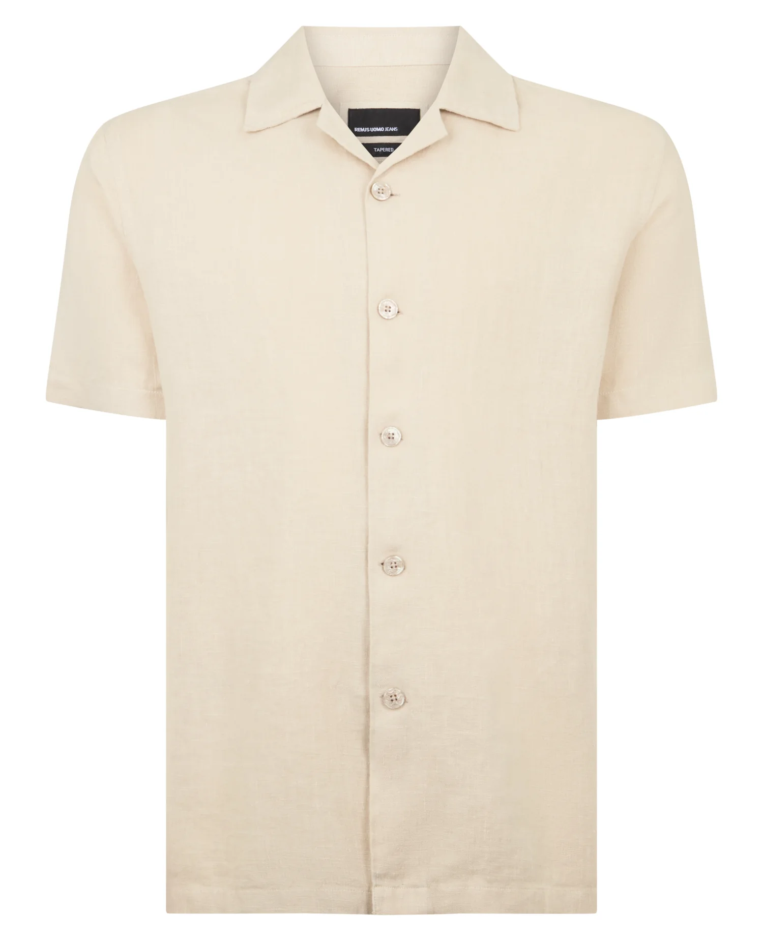 Tapered Fit Short Sleeve Linen Shirt - Image 7