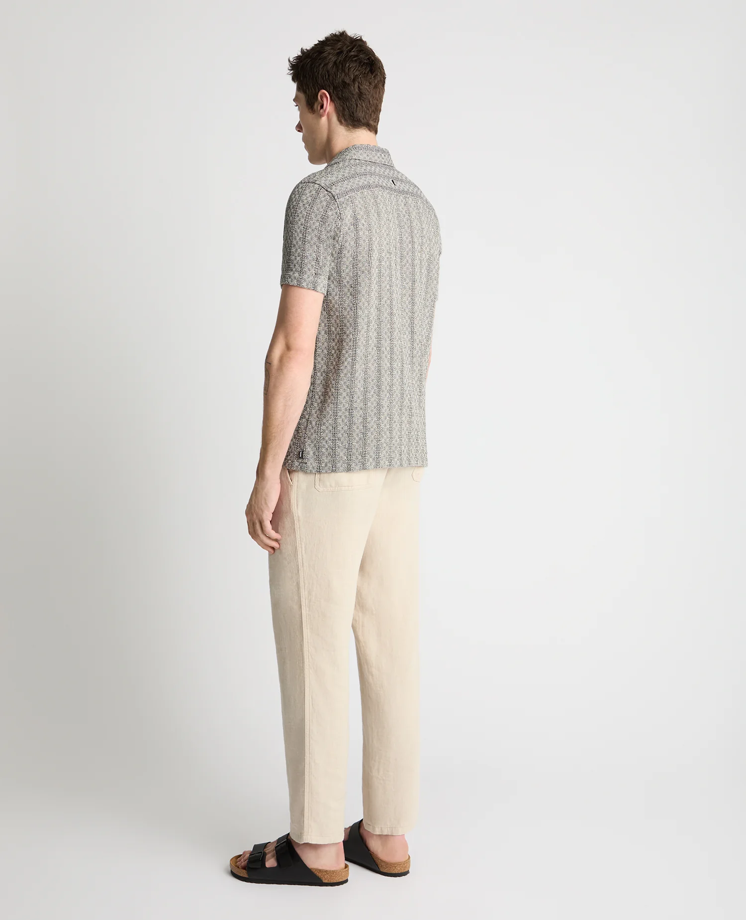 Tapered Fit Two-Tone Textured Shirt - Image 4