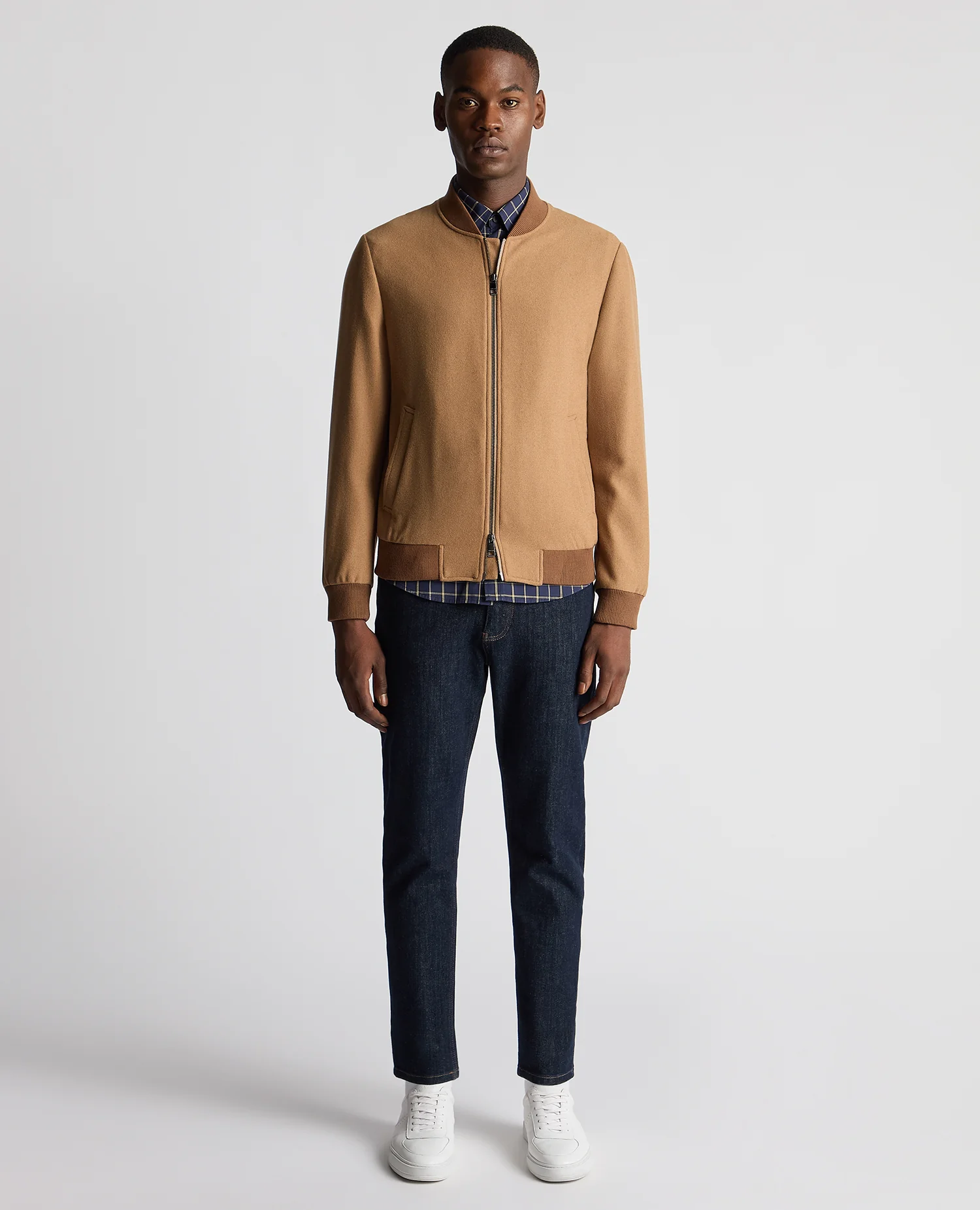 Regular Fit Wool-Blend Bomber Jacket - Image 2