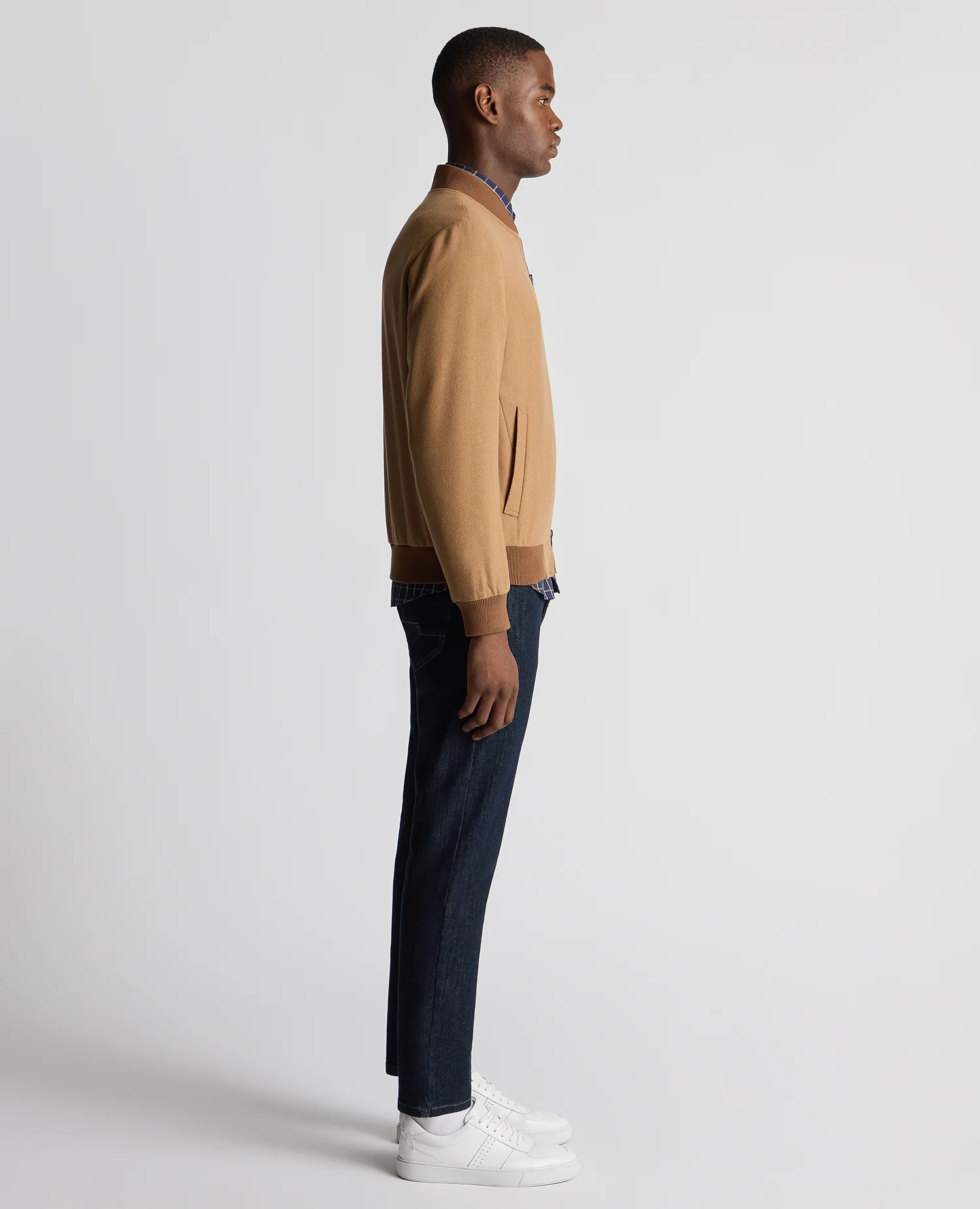 Regular Fit Wool-Blend Bomber Jacket - Image 4