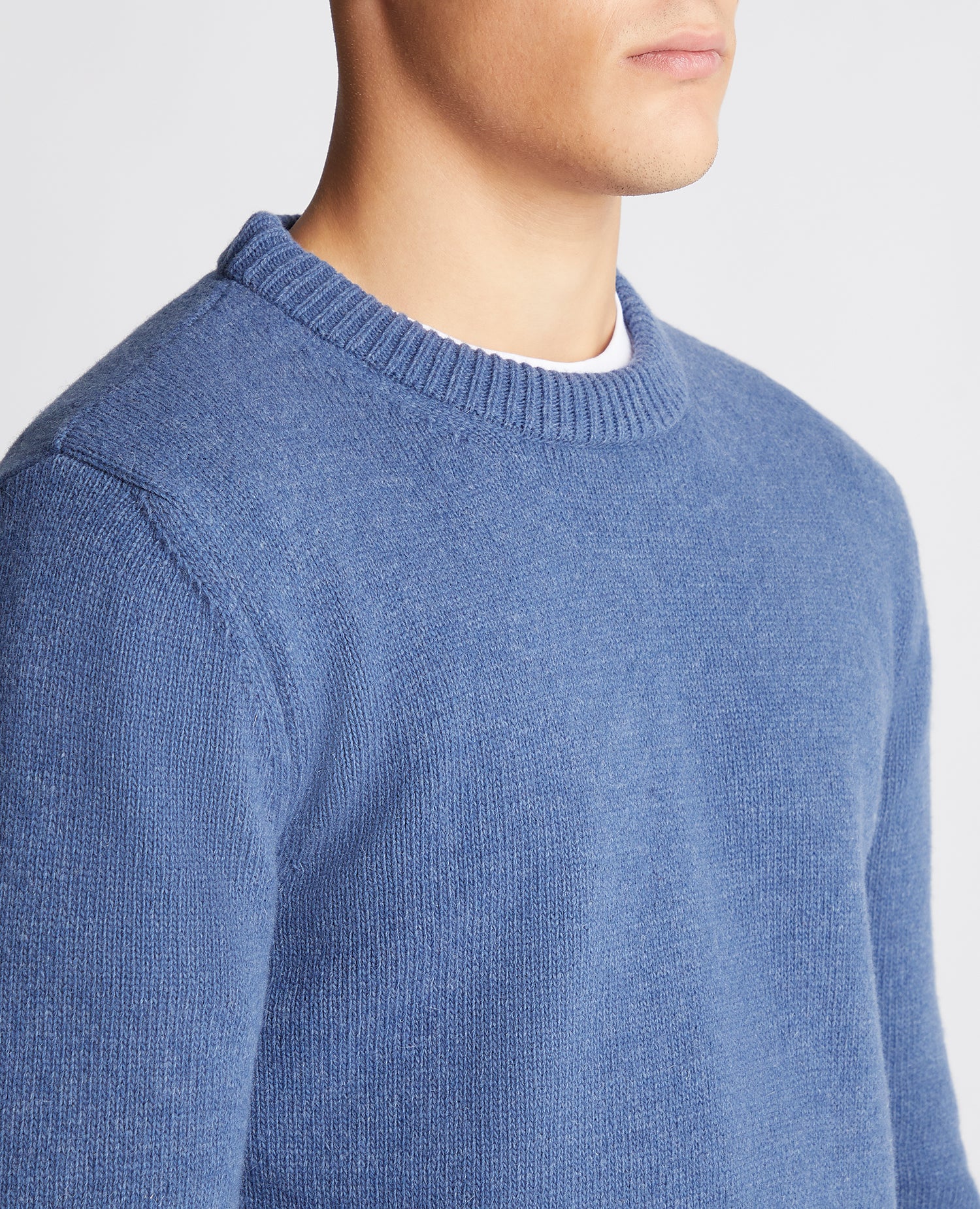 Tapered Fit Wool-Blend Crew Neck Sweater - Image 5
