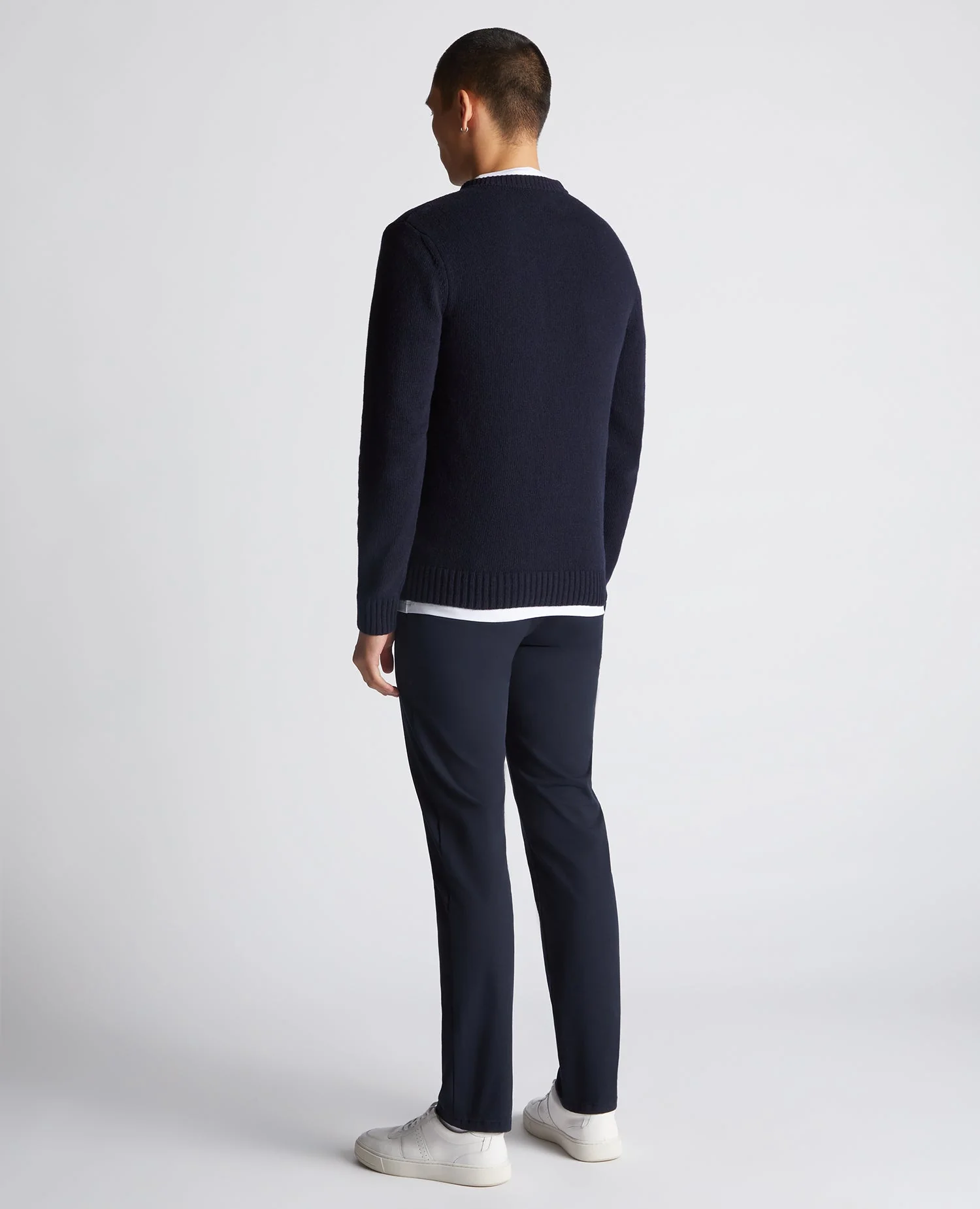 Tapered Fit Wool-Blend Crew Neck Sweater - Image 3