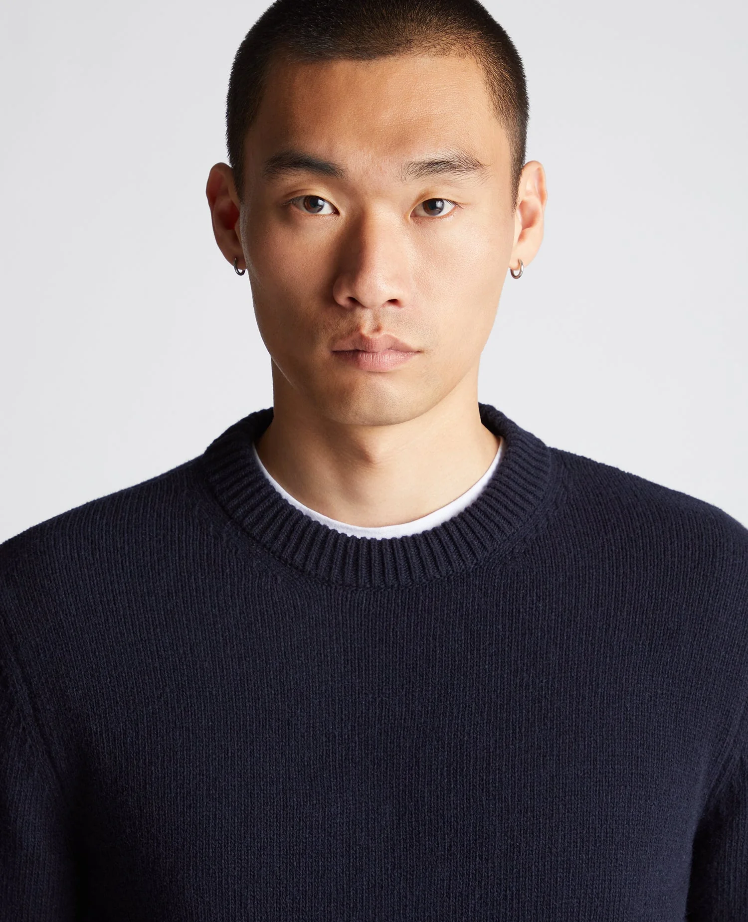 Tapered Fit Wool-Blend Crew Neck Sweater - Image 5