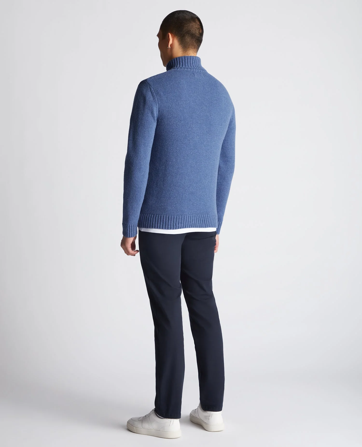 Tapered Fit Wool-Blend Crew Neck Sweater - Image 3