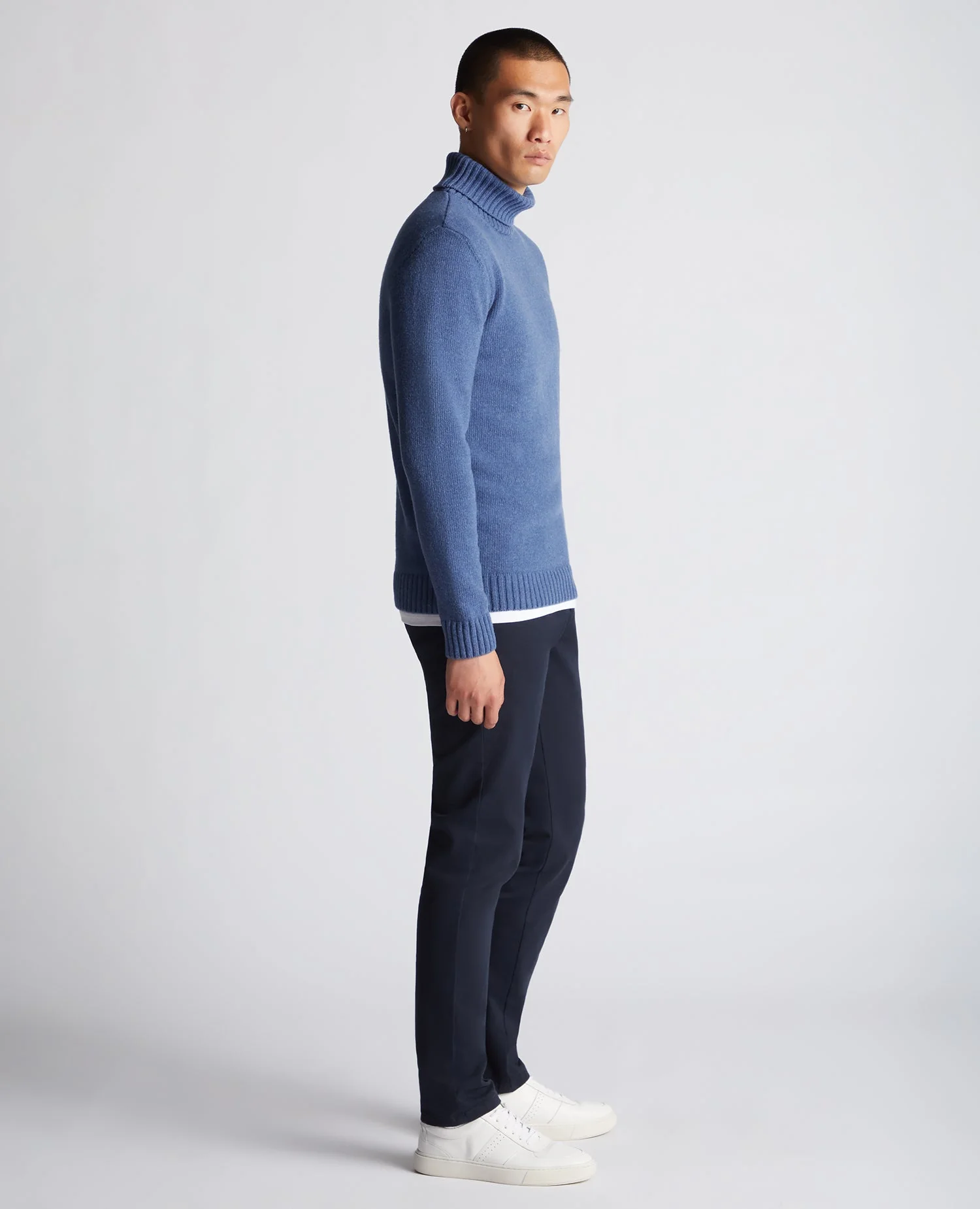 Tapered Fit Wool-Blend Crew Neck Sweater - Image 4