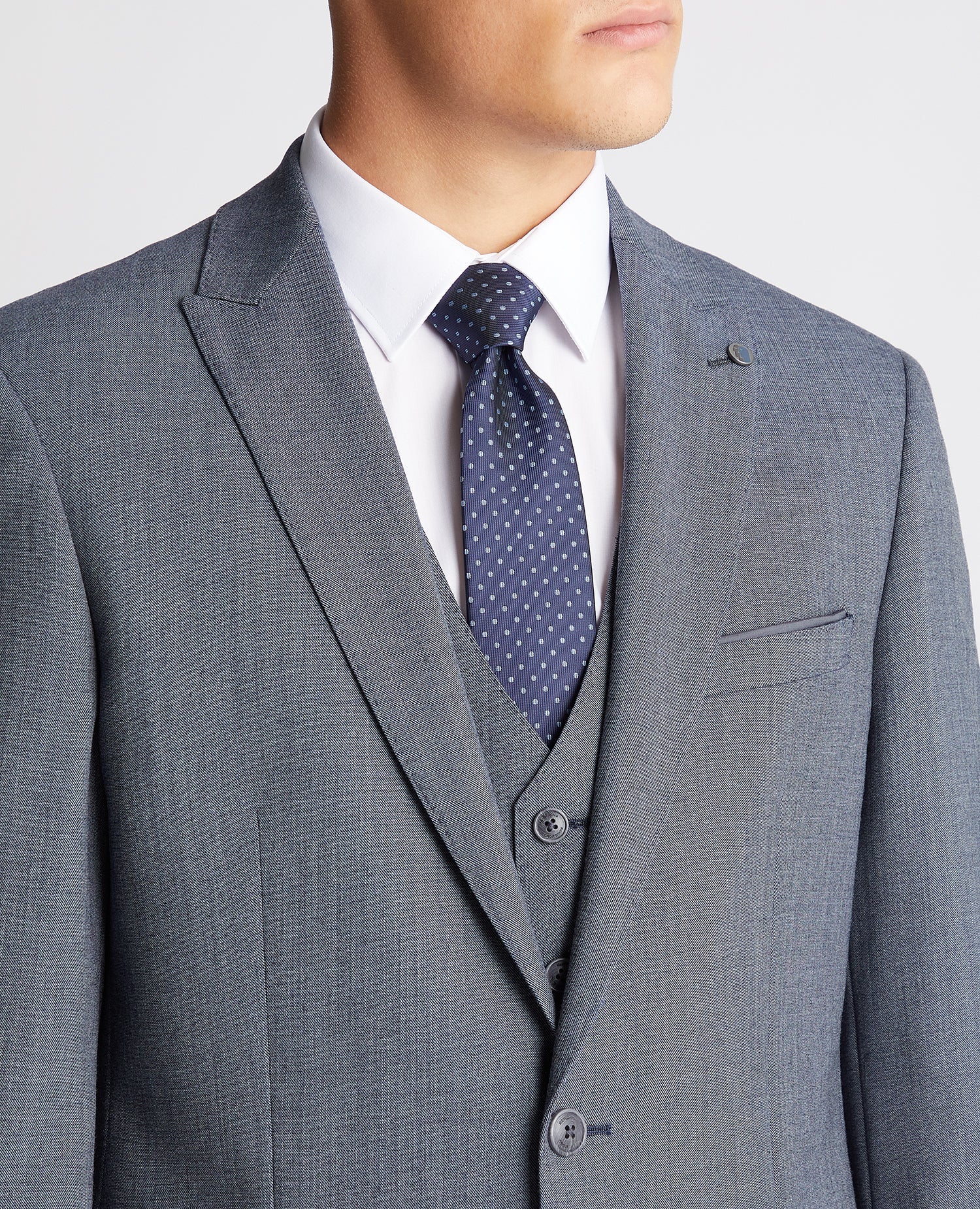Tapered fit wool rich mix and match suit Jacket - Image 4