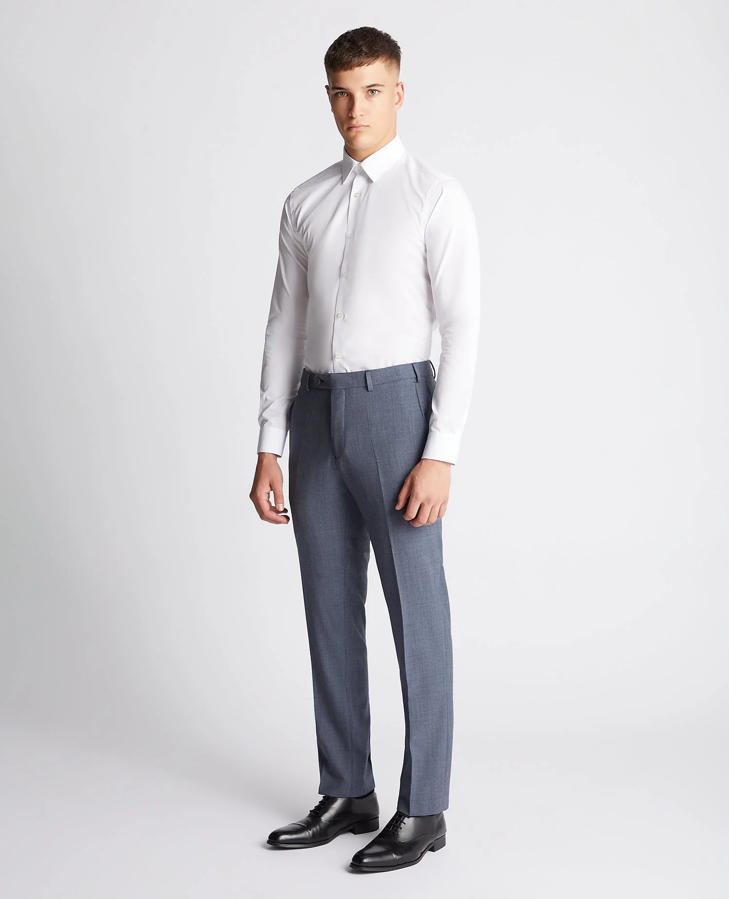 Tapered fit wool blend mix and match suit trouser - Image 2