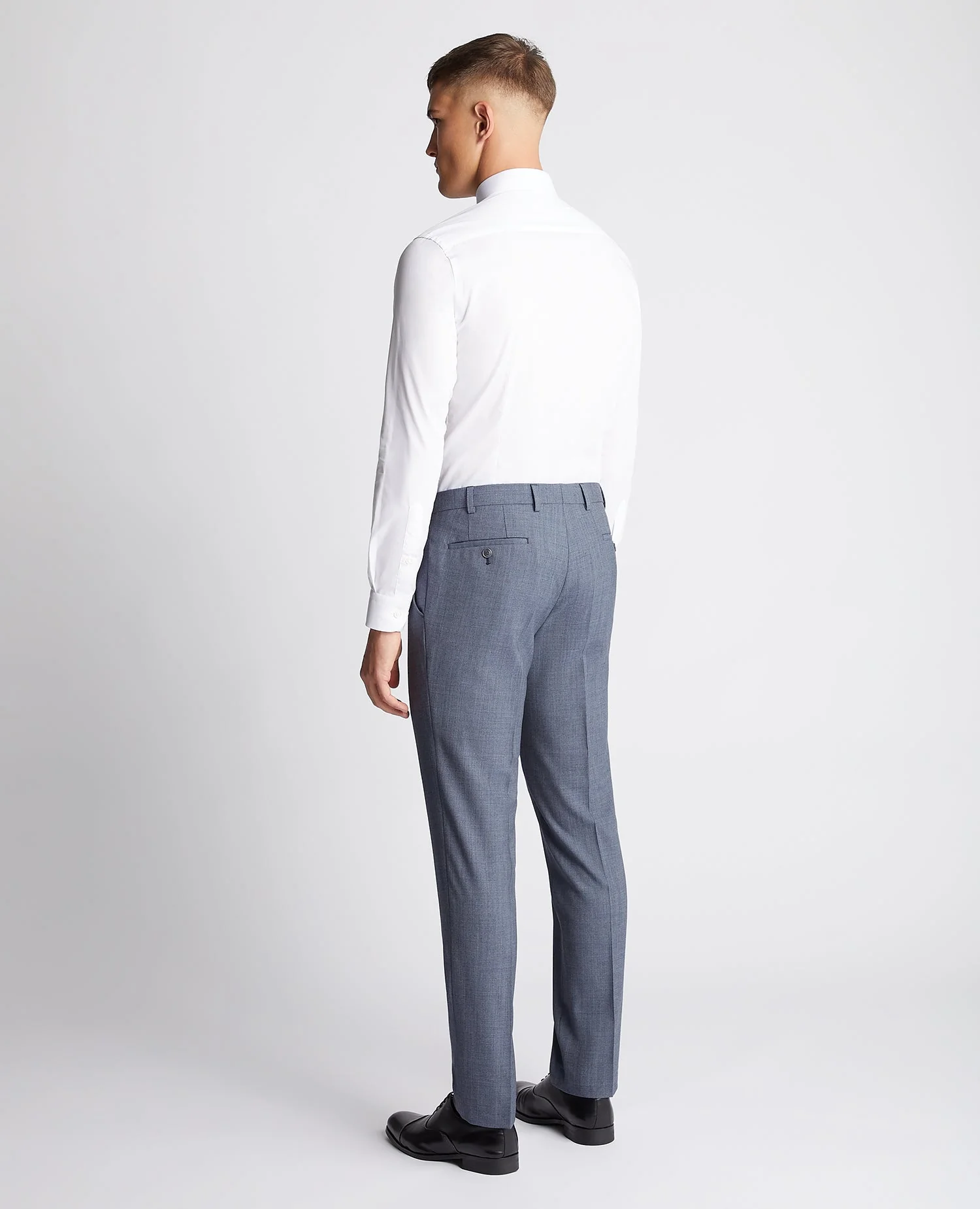 Tapered fit wool blend mix and match suit trouser - Image 3