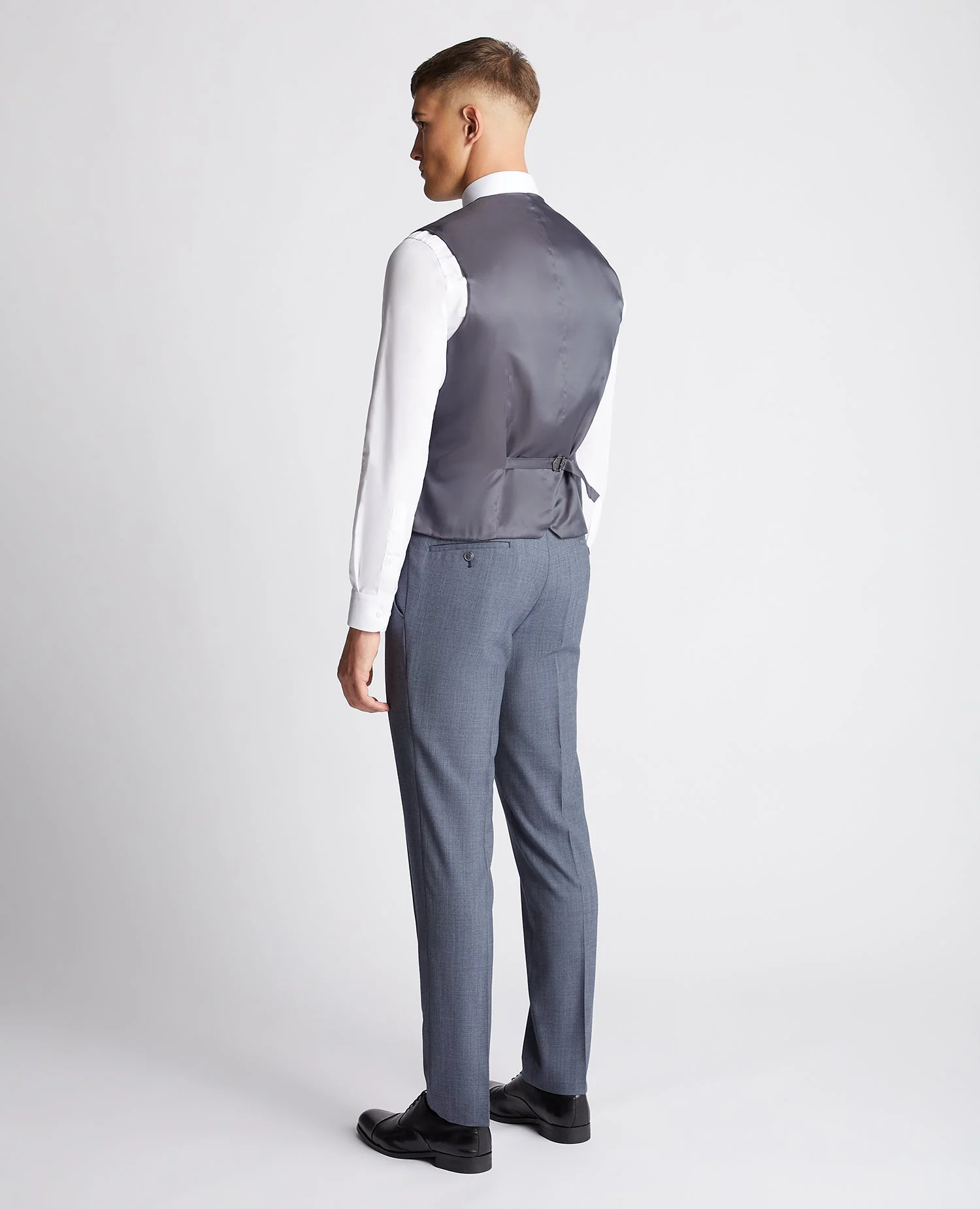 Tapered fit wool blend mix and match suit waistcoat - Image 3