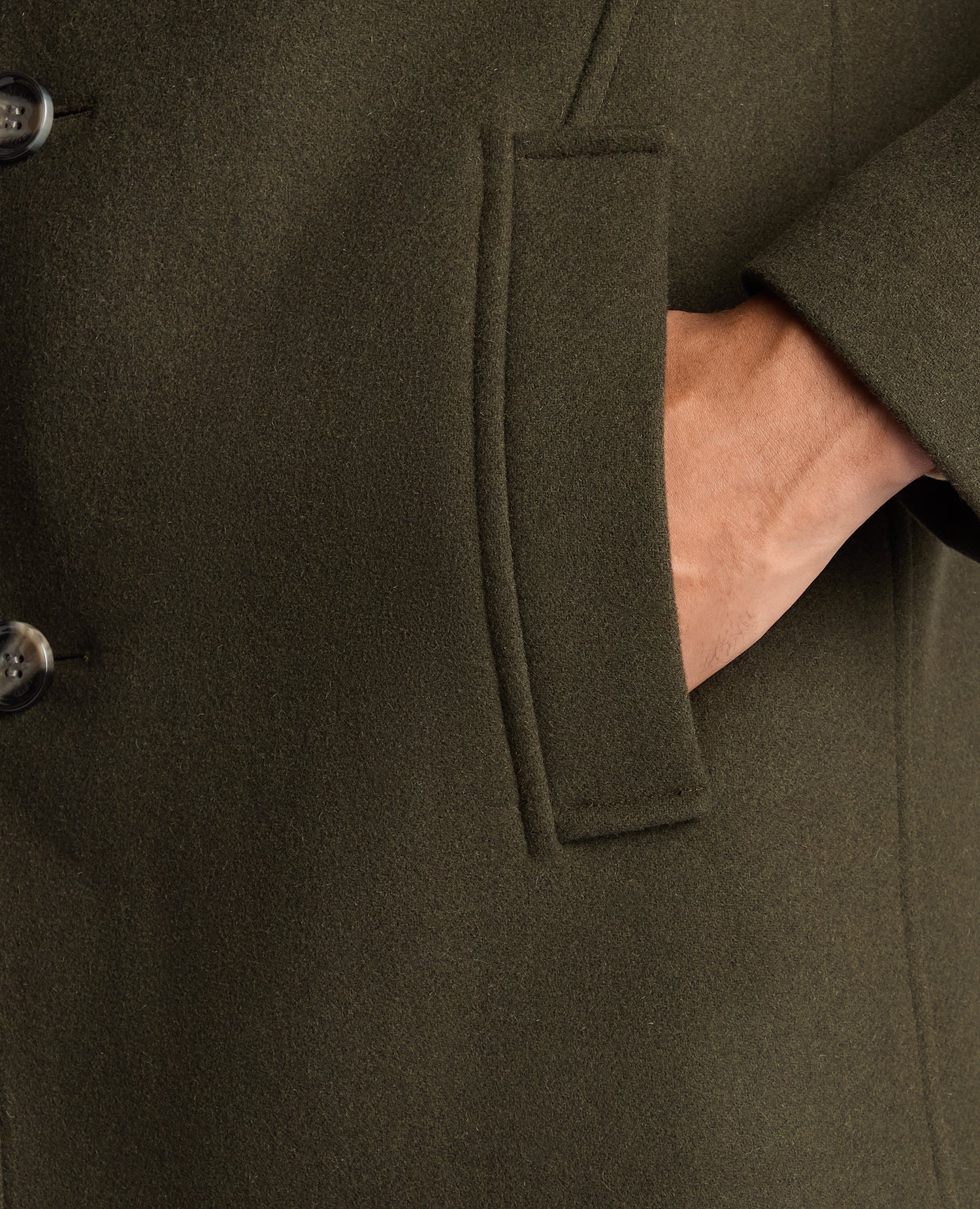 Tapered Fit Wool-Blend Overcoat - Image 5