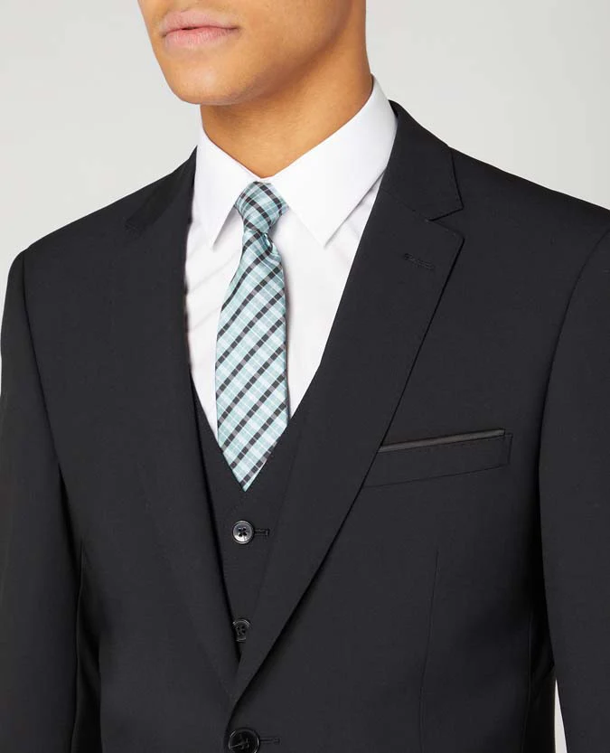 Tapered Fit Wool-Blend Stretch Mix and Match Suit - Image 4
