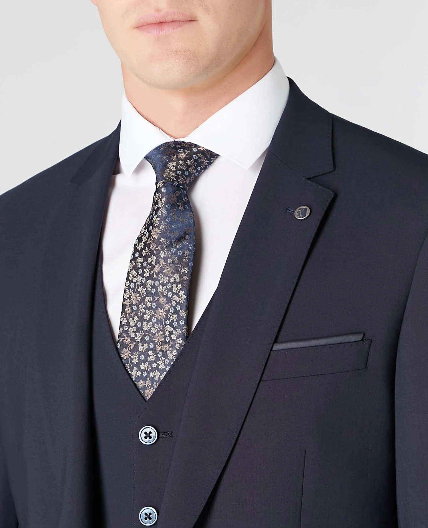 Tapered fit wool blend stretch mix and match suit jacket - Image 4