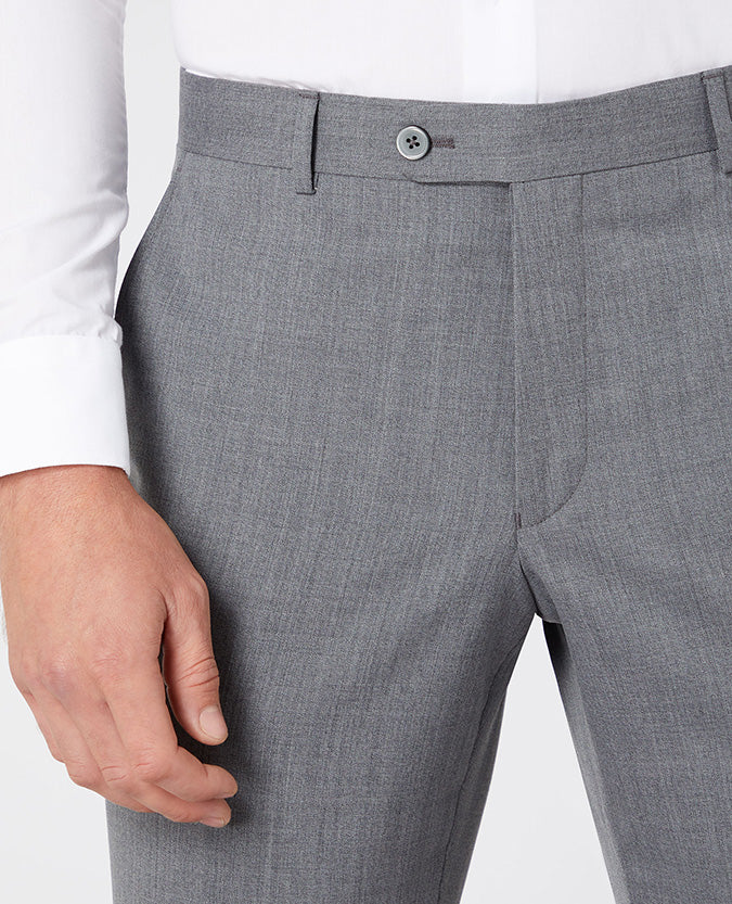 Tapered Fit Wool-Blend Stretch Mix and Match Suit Trousers - Image 4