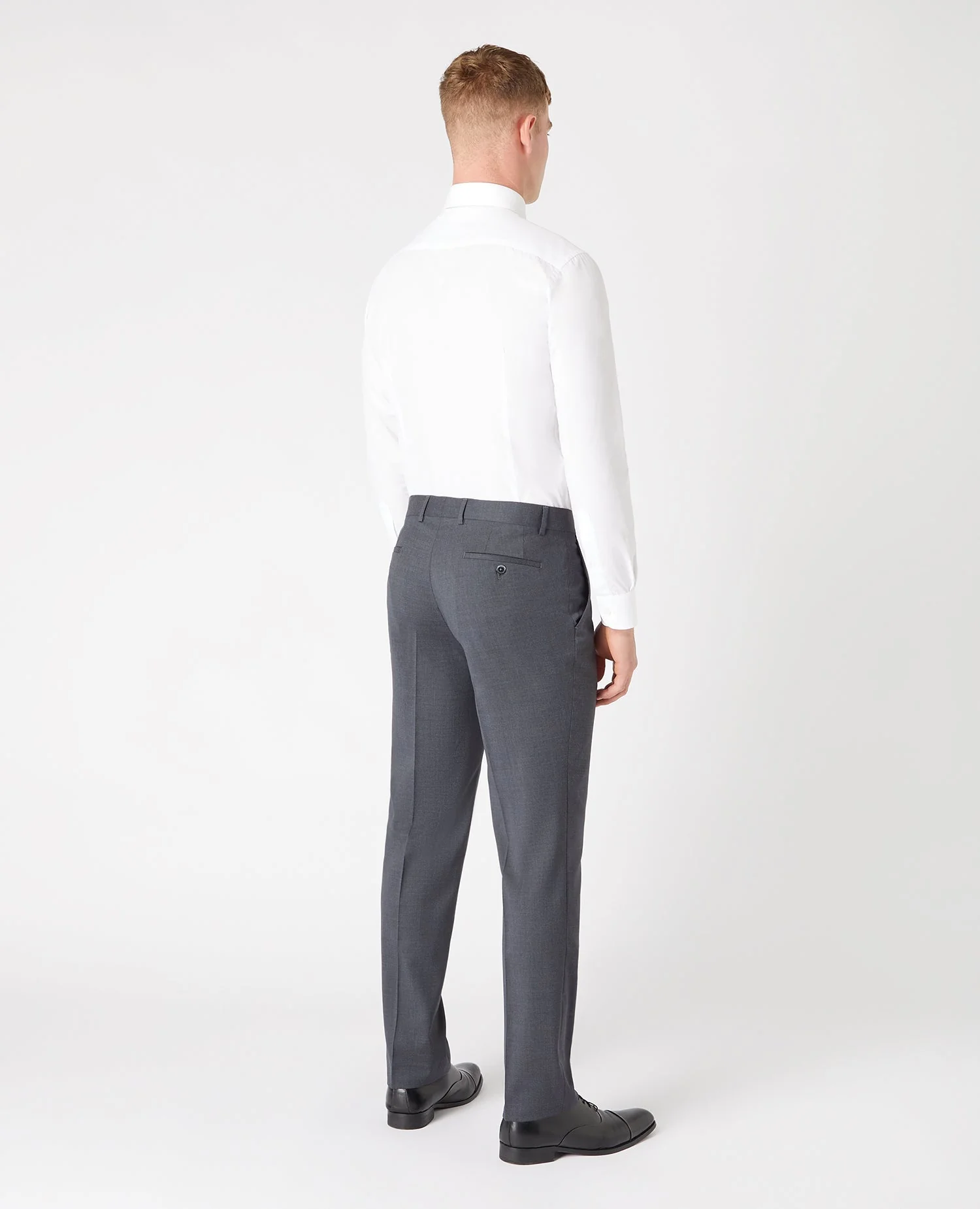 Tapered Fit Wool-Blend Stretch Mix and Match Suit Trousers - Image 3