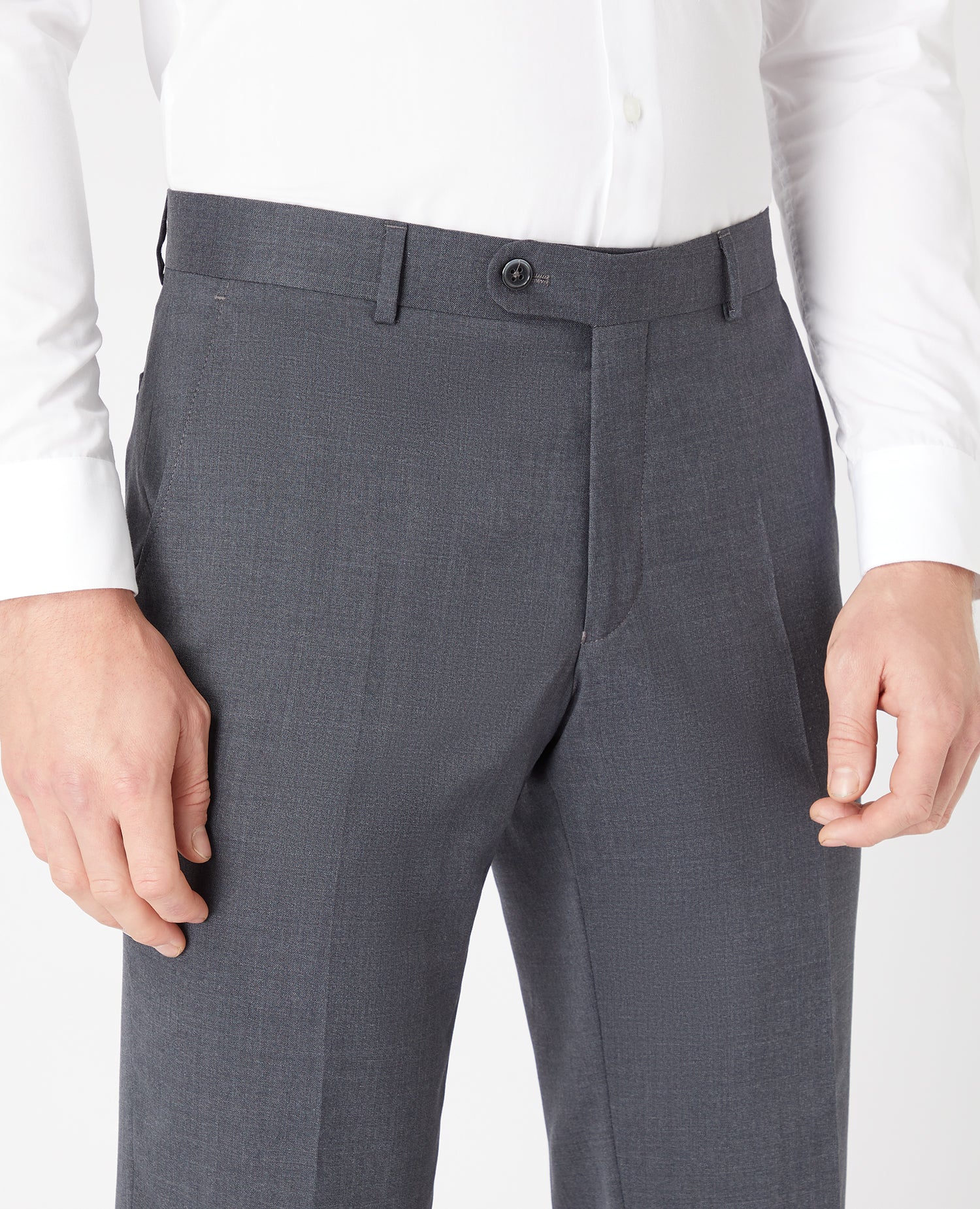 Tapered Fit Wool-Blend Stretch Mix and Match Suit Trousers - Image 4