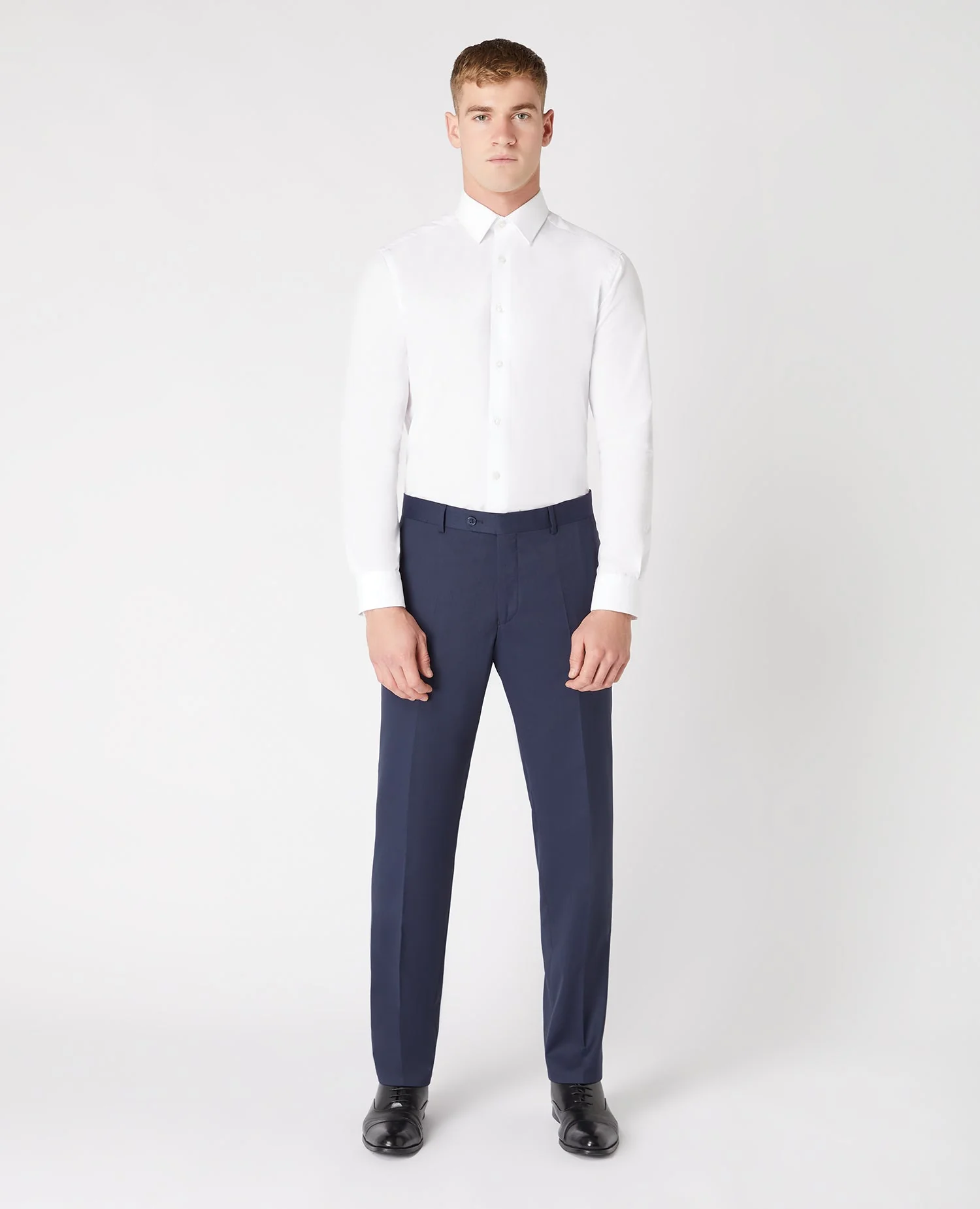 Tapered Fit Wool-Blend Stretch Mix and Match Suit Trousers - Image 2