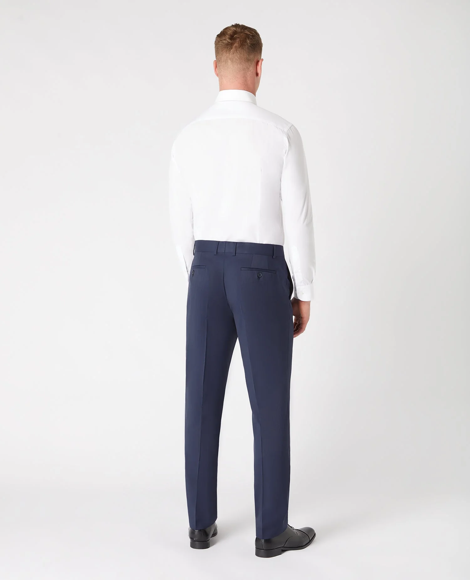 Tapered Fit Wool-Blend Stretch Mix and Match Suit Trousers - Image 3