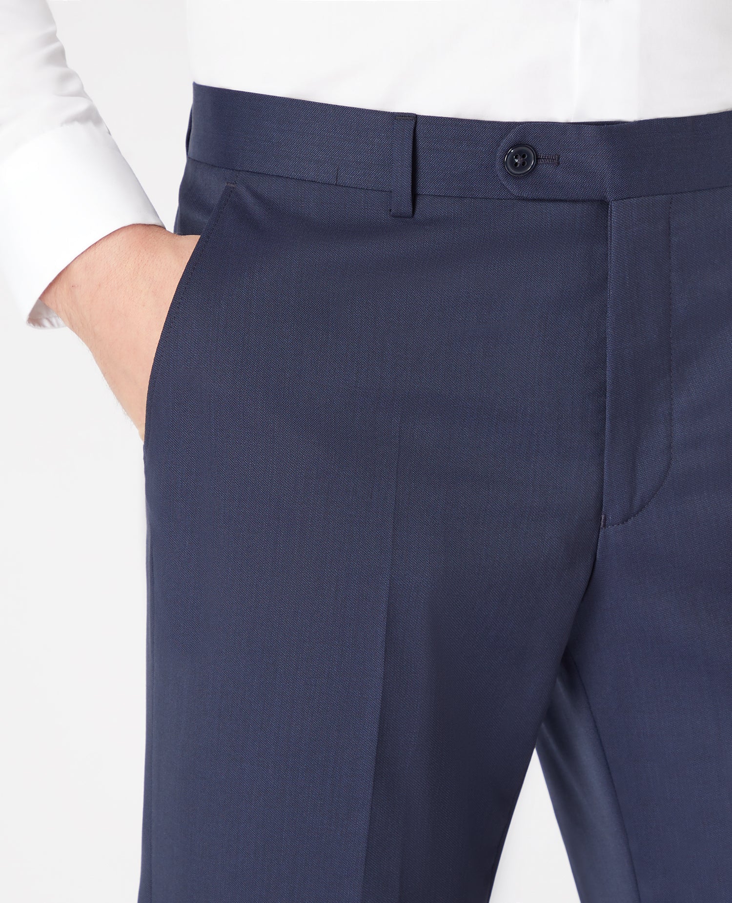 Tapered Fit Wool-Blend Stretch Mix and Match Suit Trousers - Image 4