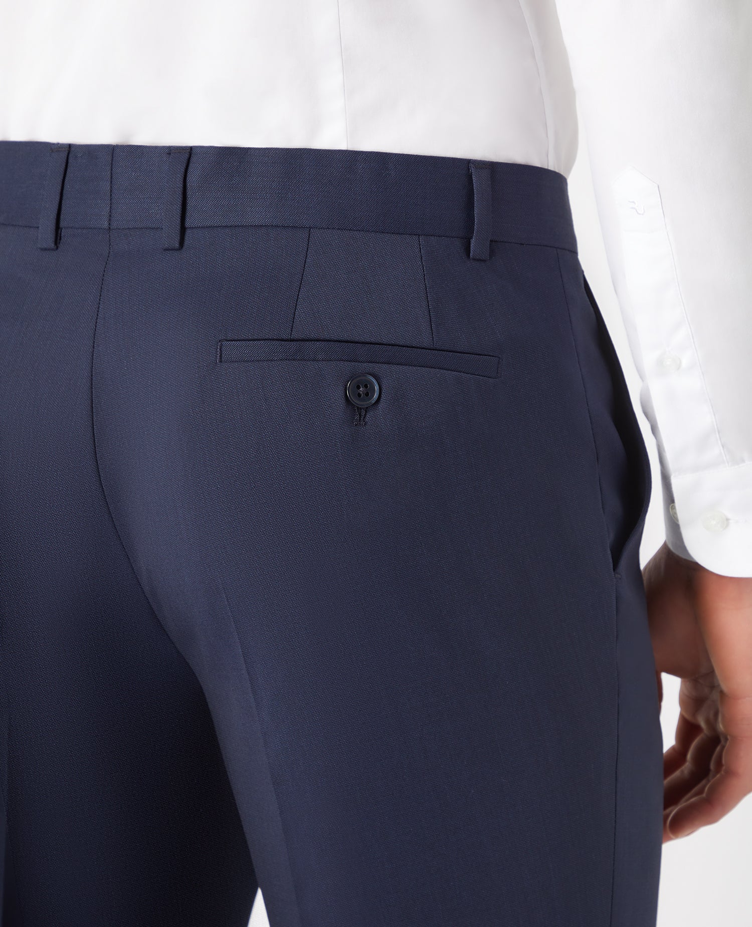 Tapered Fit Wool-Blend Stretch Mix and Match Suit Trousers - Image 5