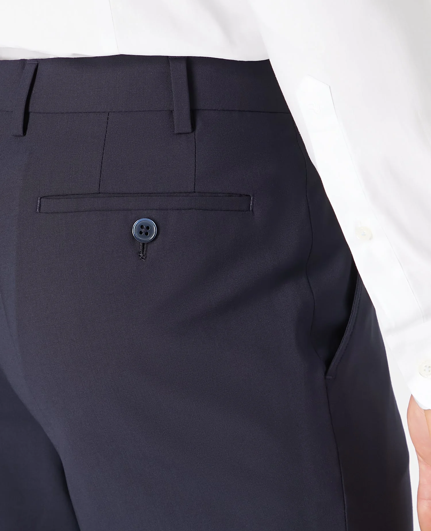 Tapered Leg Wool-Blend Suit Trouser - Image 5