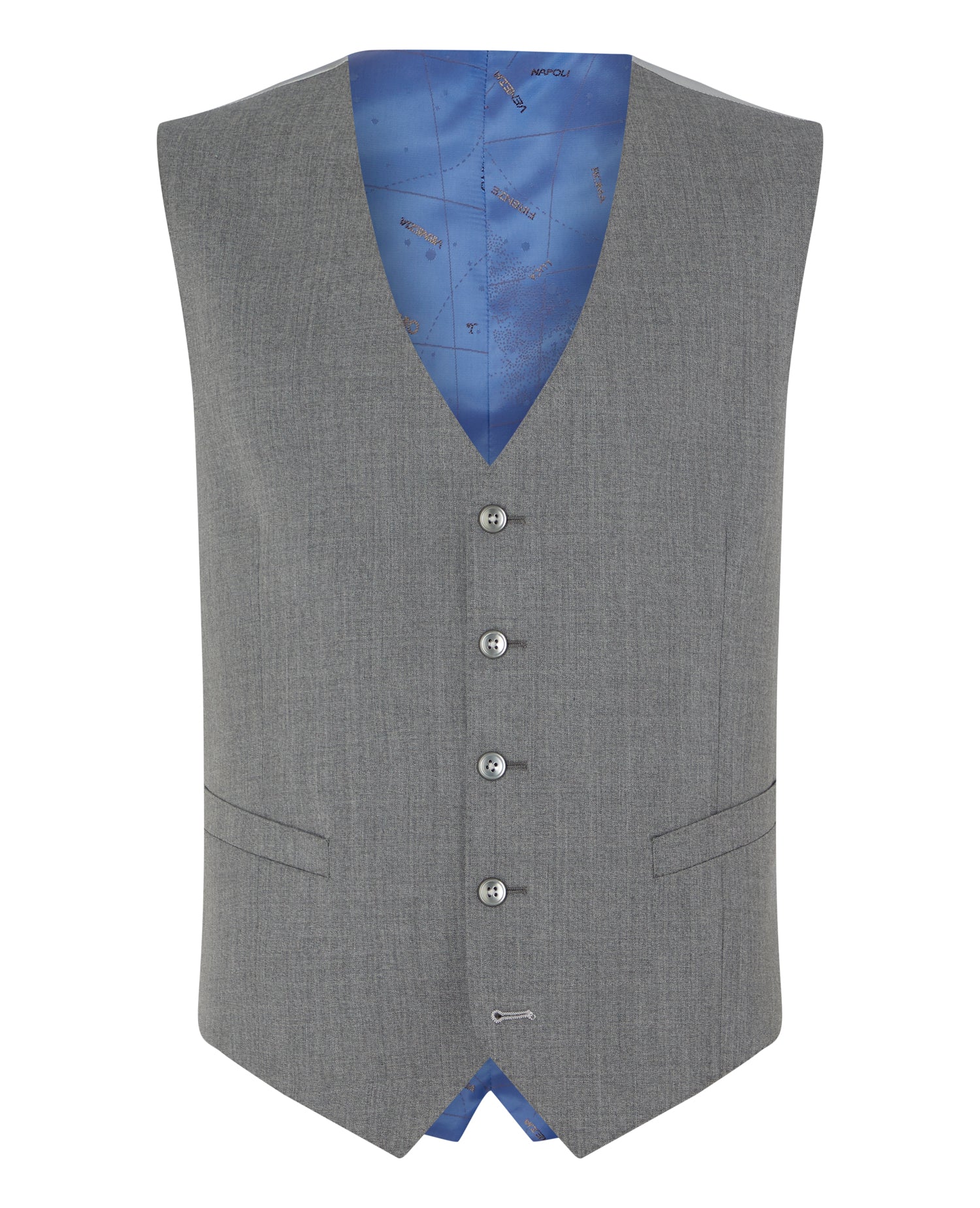 Tapered Fit Wool-Blend Stretch Mix and Match Waistcoat