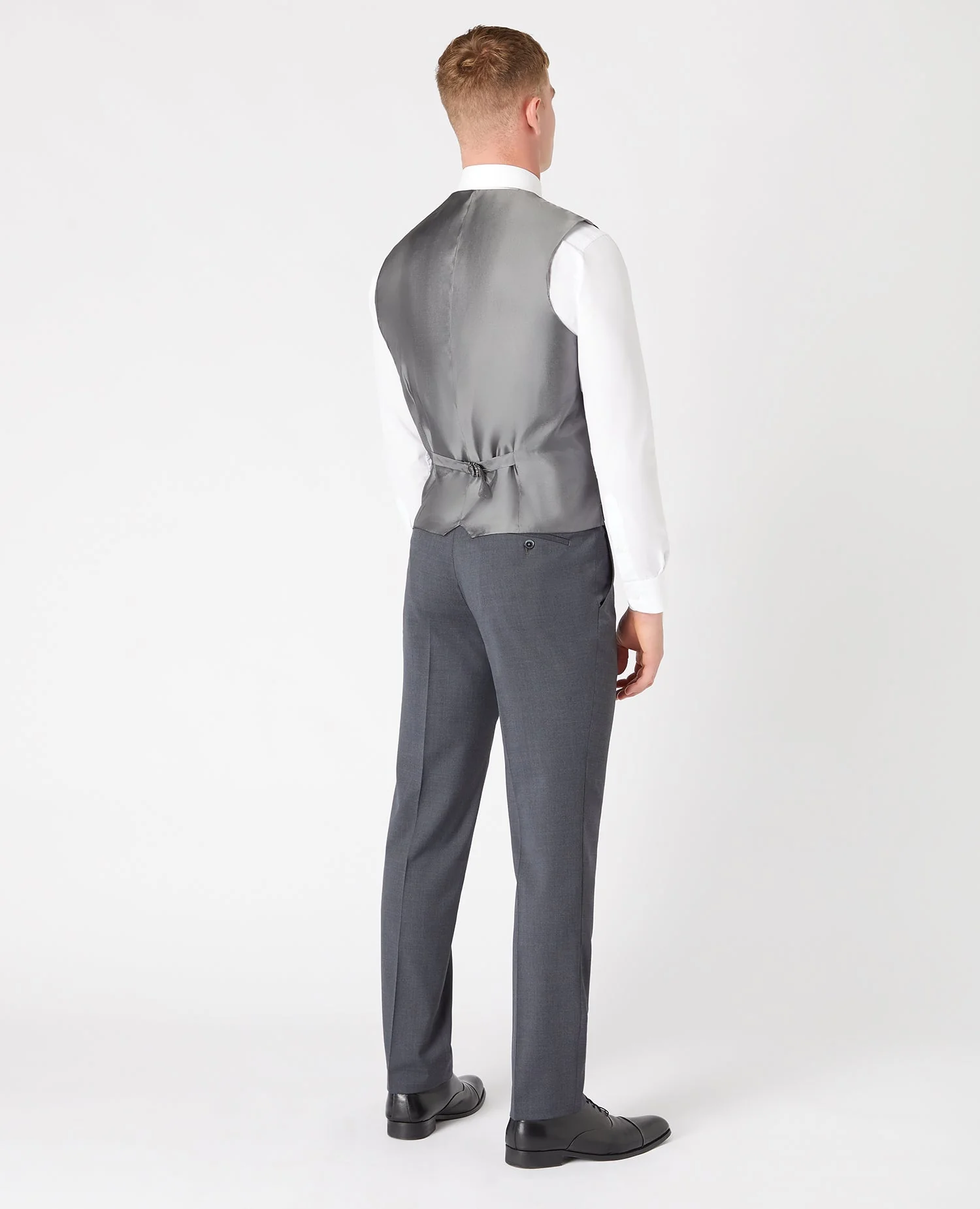 Tapered Fit Wool-Blend Stretch Mix and Match Waistcoat - Image 3