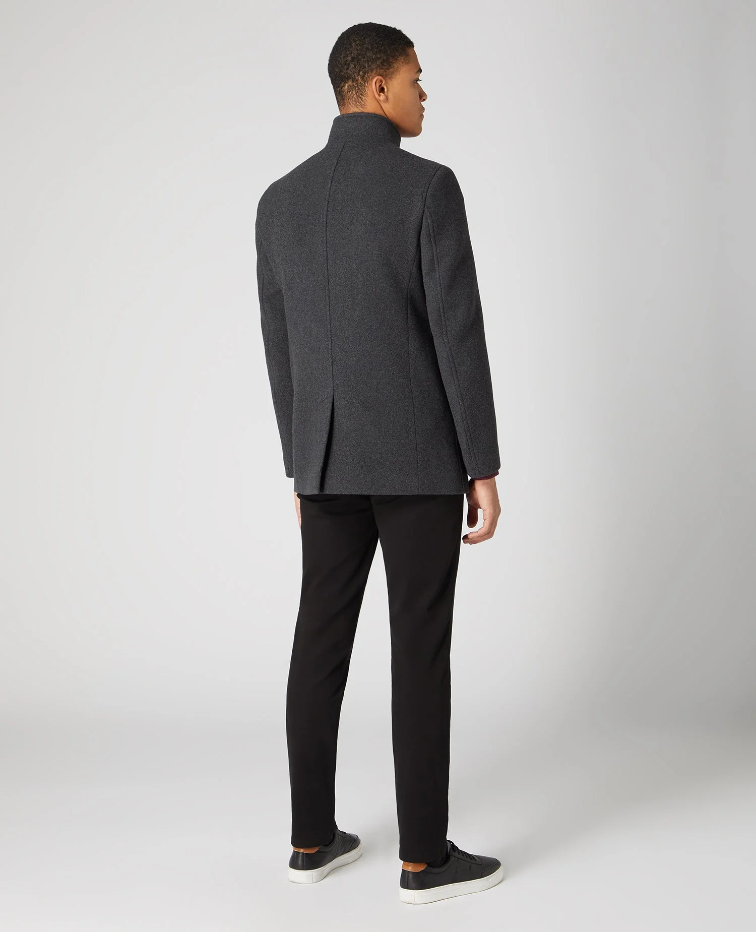Tapered Fit Wool-Rich Overcoat - Image 3