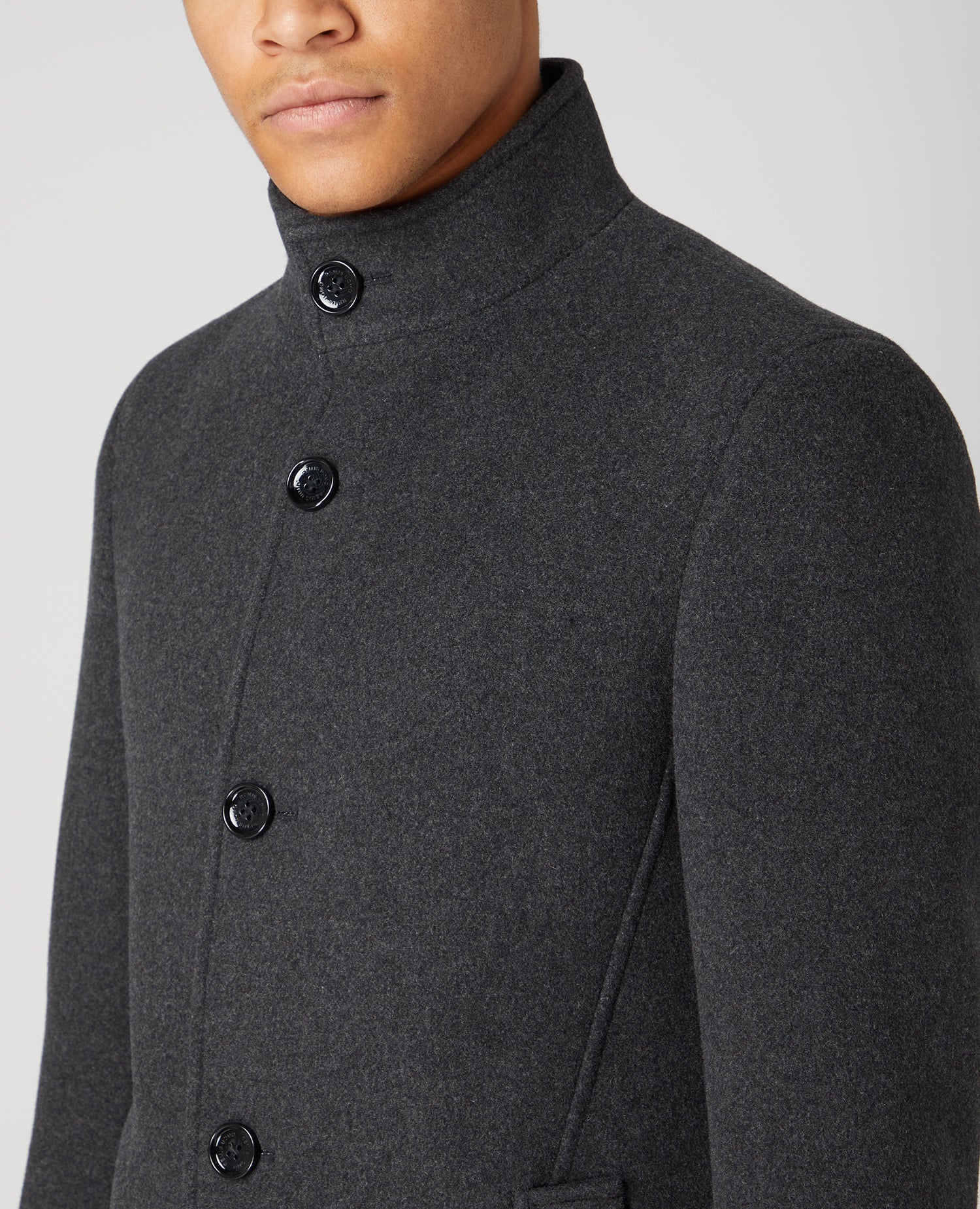 Tapered Fit Wool-Rich Overcoat - Image 4