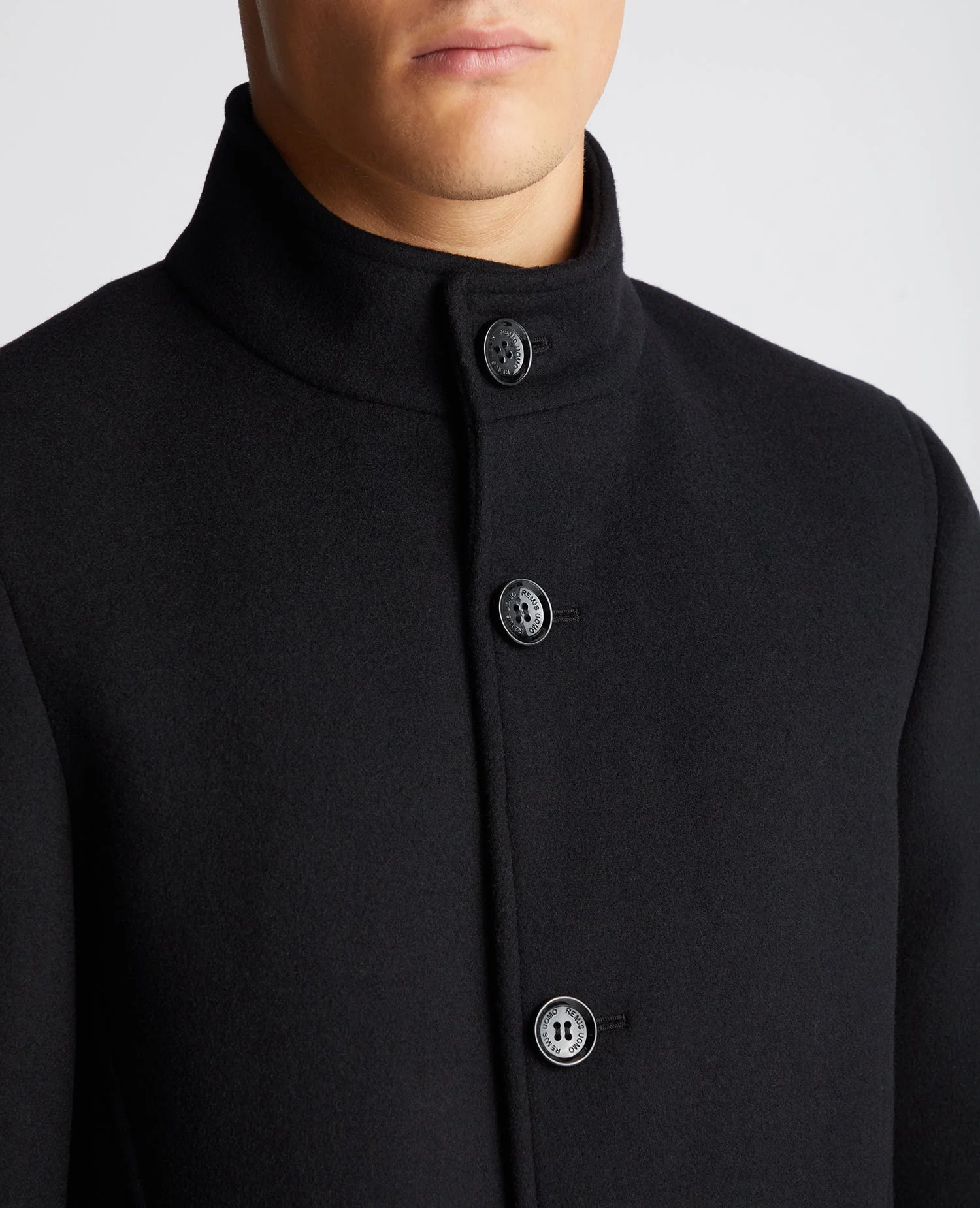 Tapered Fit Wool-Mix Tailored Coat - Image 5