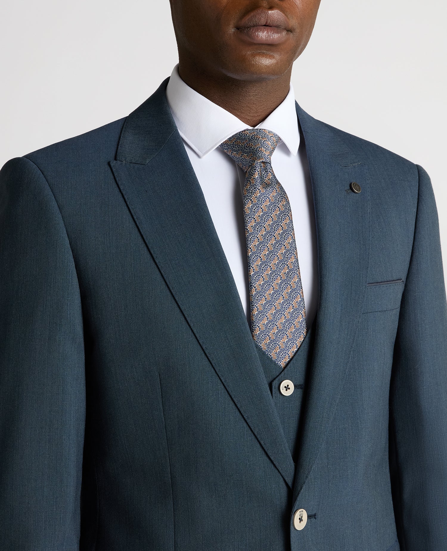 Tapered Fit Wool-Stretch Mix and Match Suit - Image 3