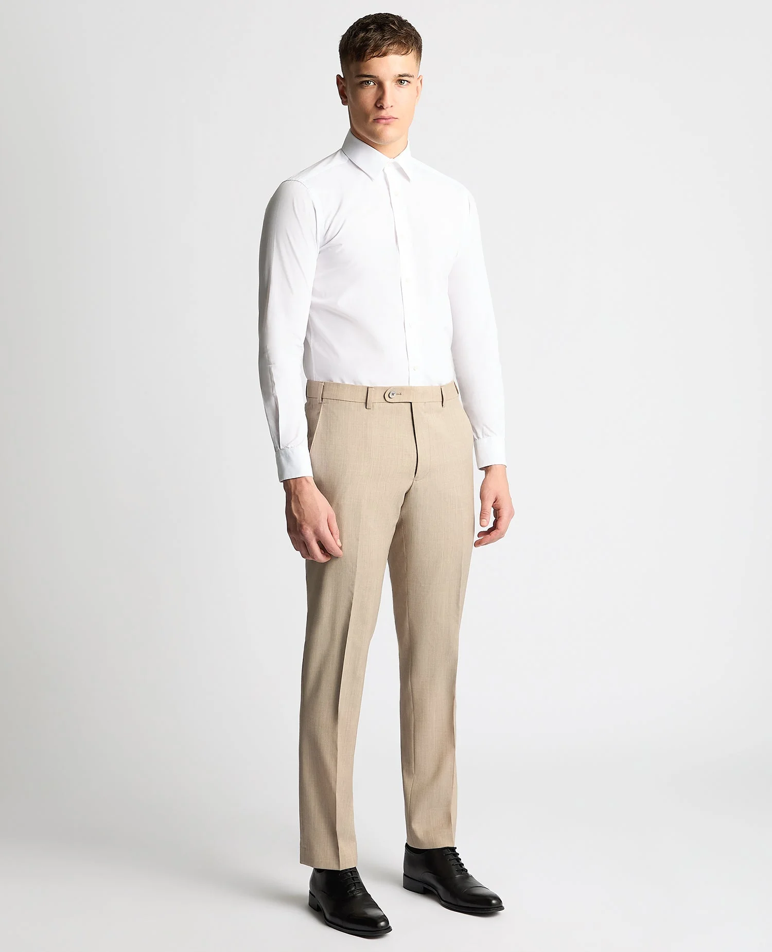 Tapered fit wool-stretch mix and match suit trouser - Image 2