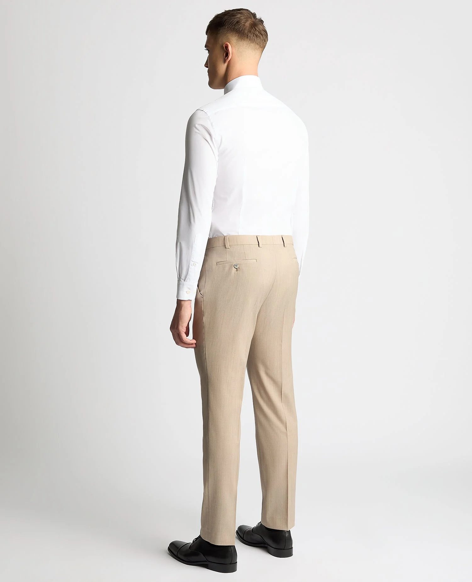 Tapered fit wool-stretch mix and match suit trouser - Image 3