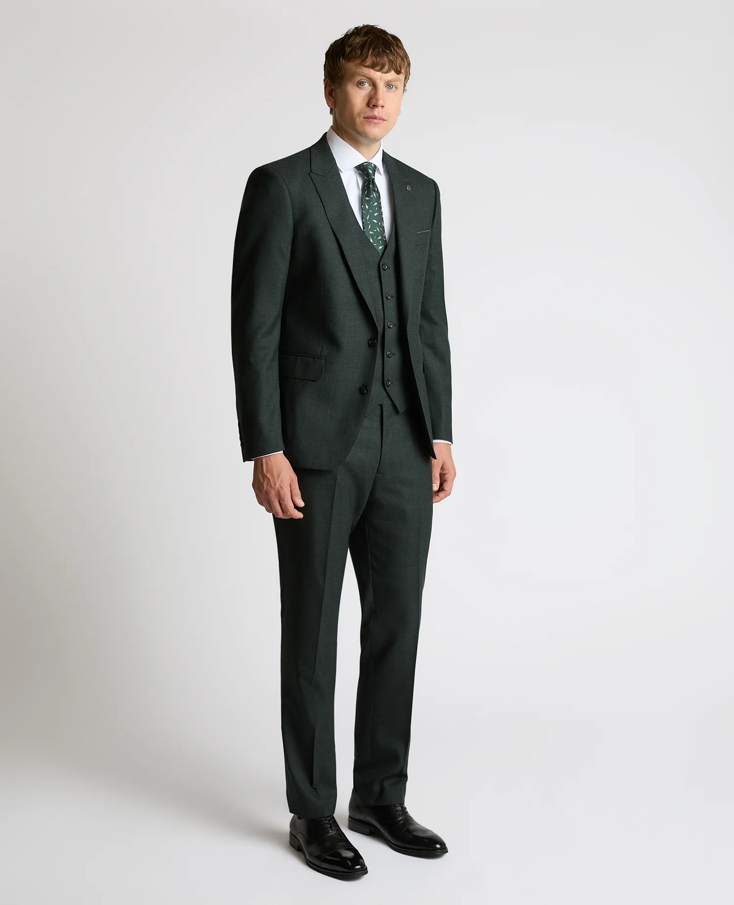 Tapered Fit Wool Stretch Suit - Image 2