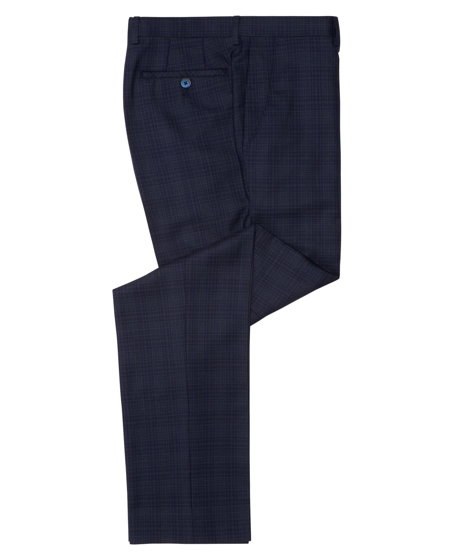Tapered Leg Checked Wool-Rich Mix and Match Trousers