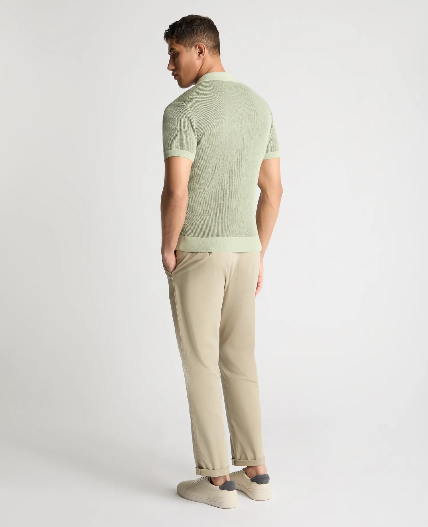 Textured Knit Polo - Image 3
