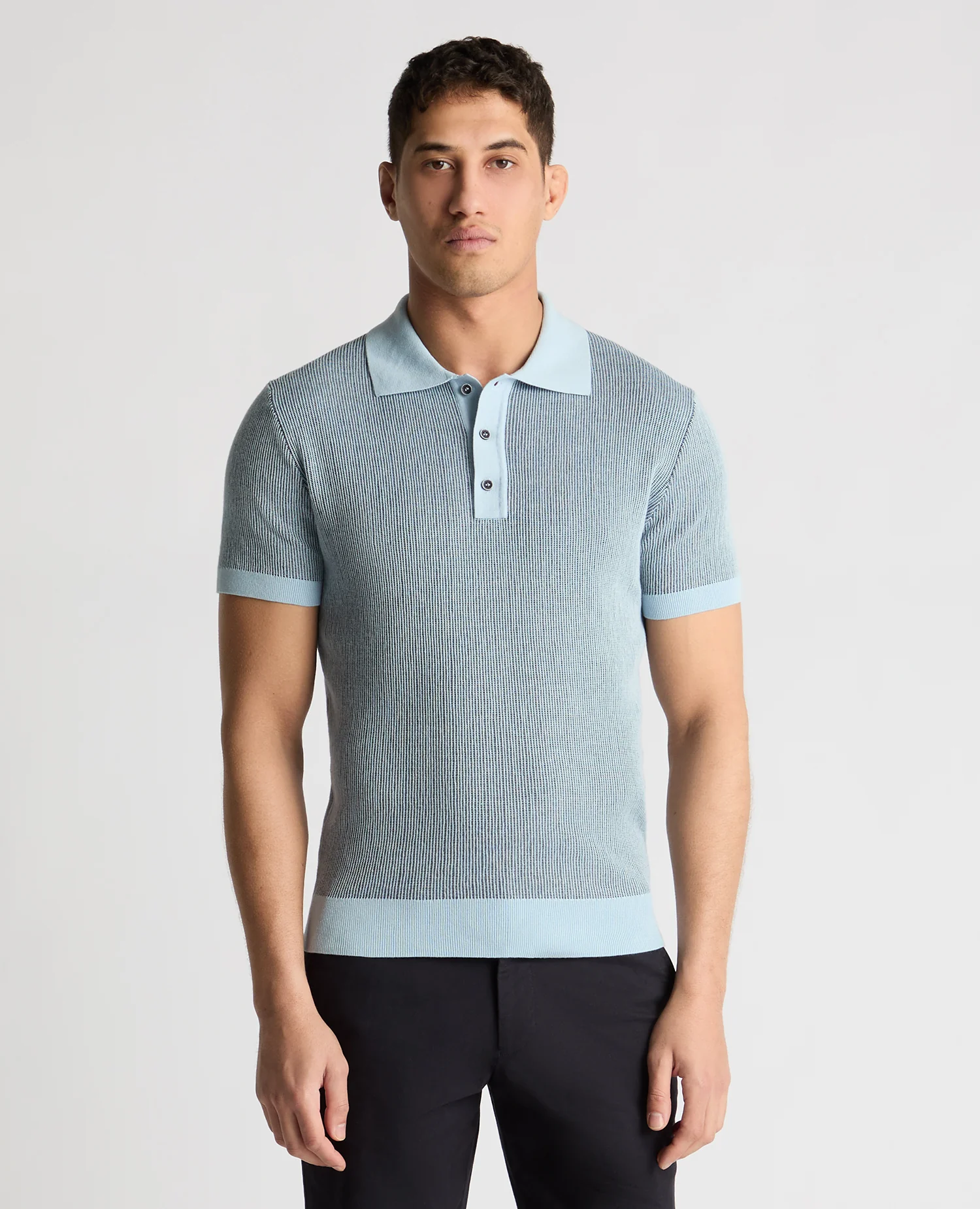 Textured Knit Polo