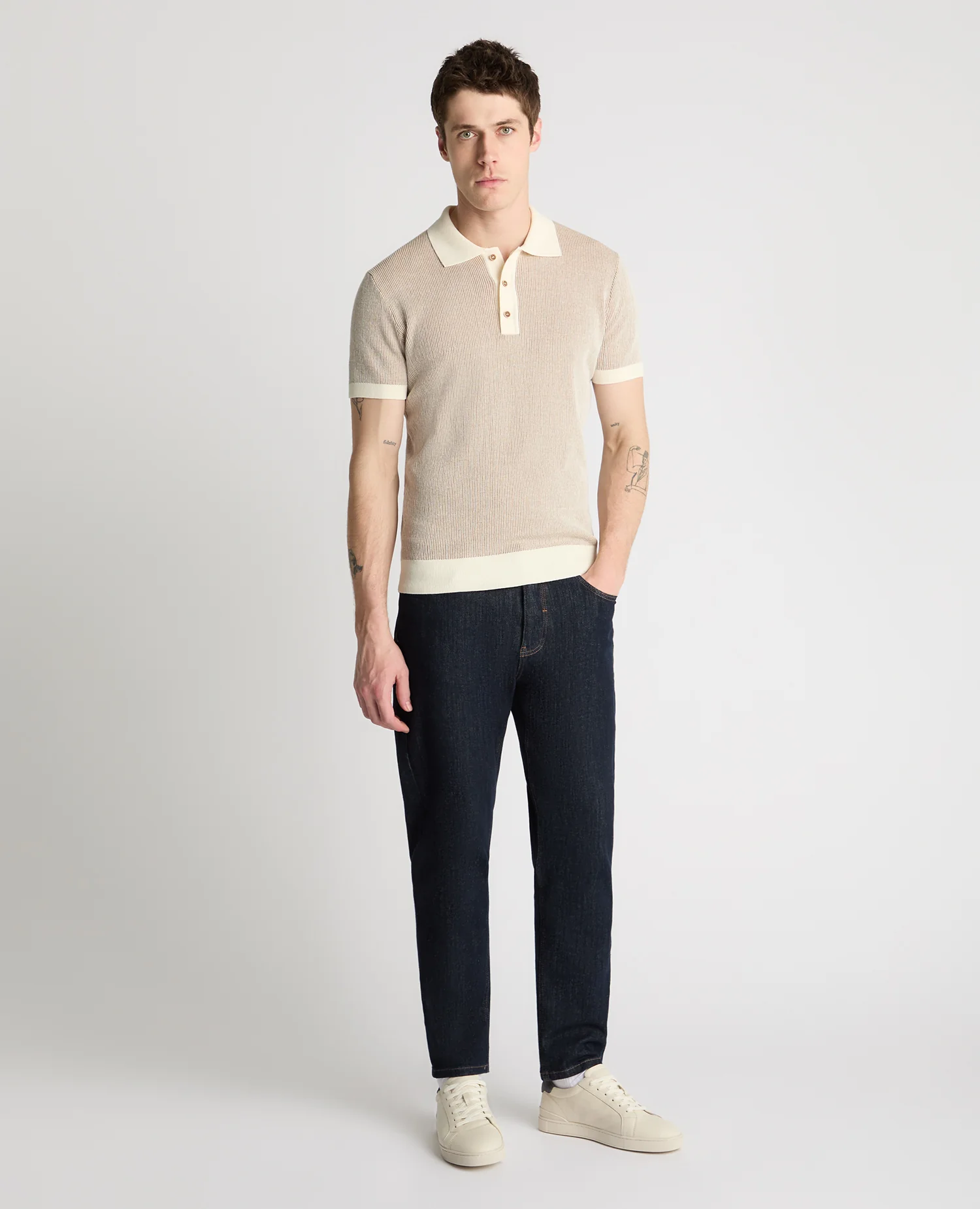 Textured Knit Polo - Image 3