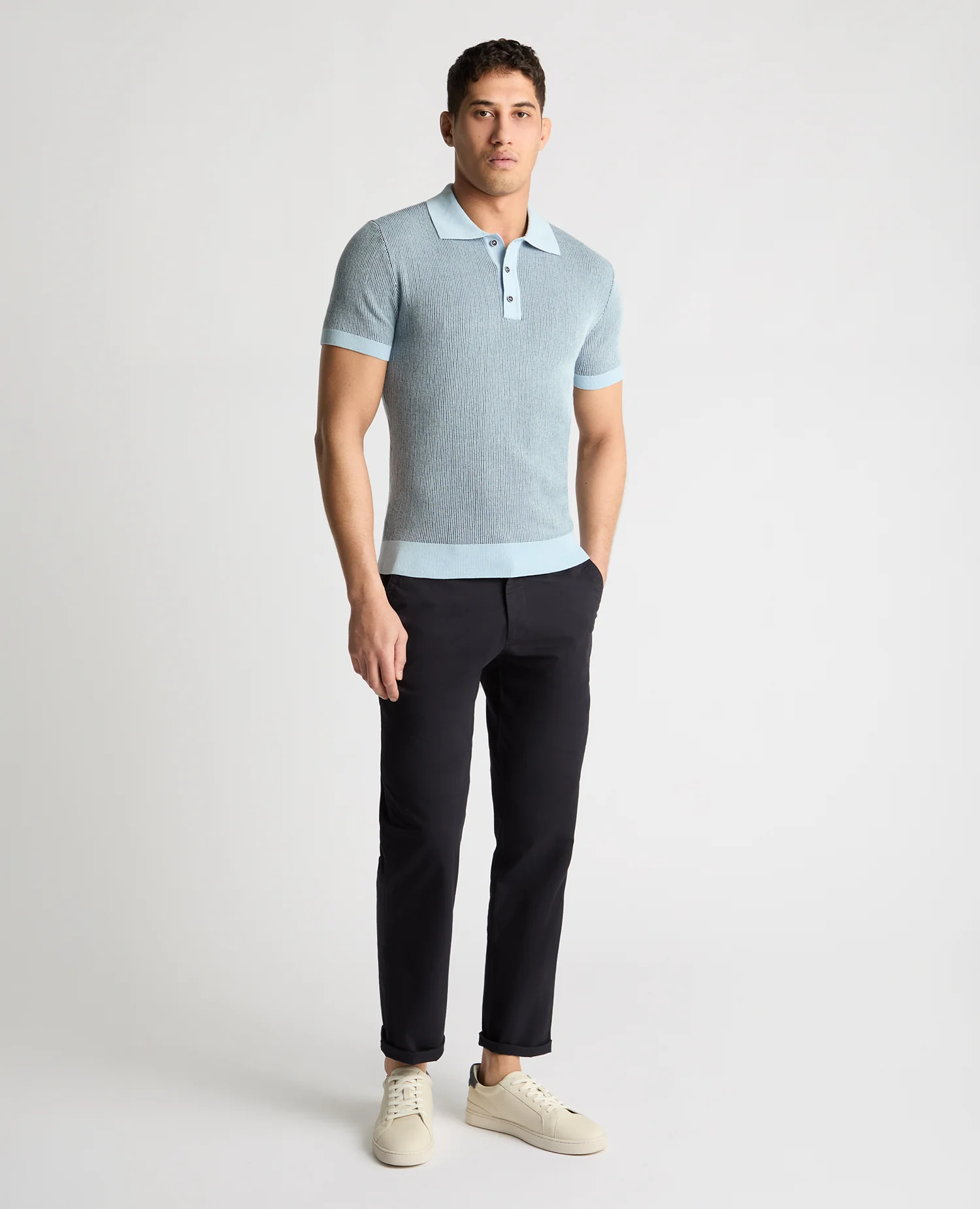 Textured Knit Polo - Image 2