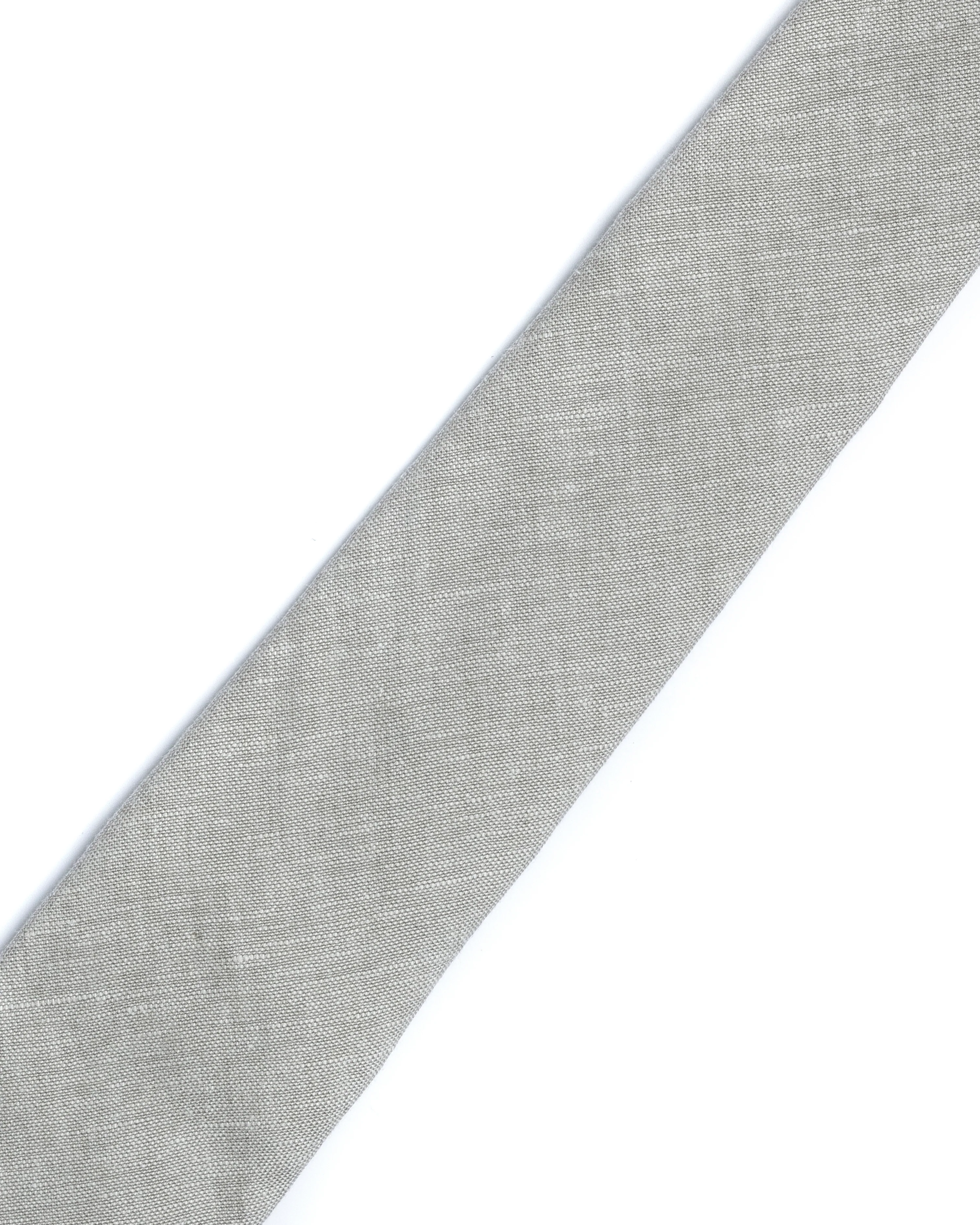 Green Plain Linen Blend Tie - Image 2